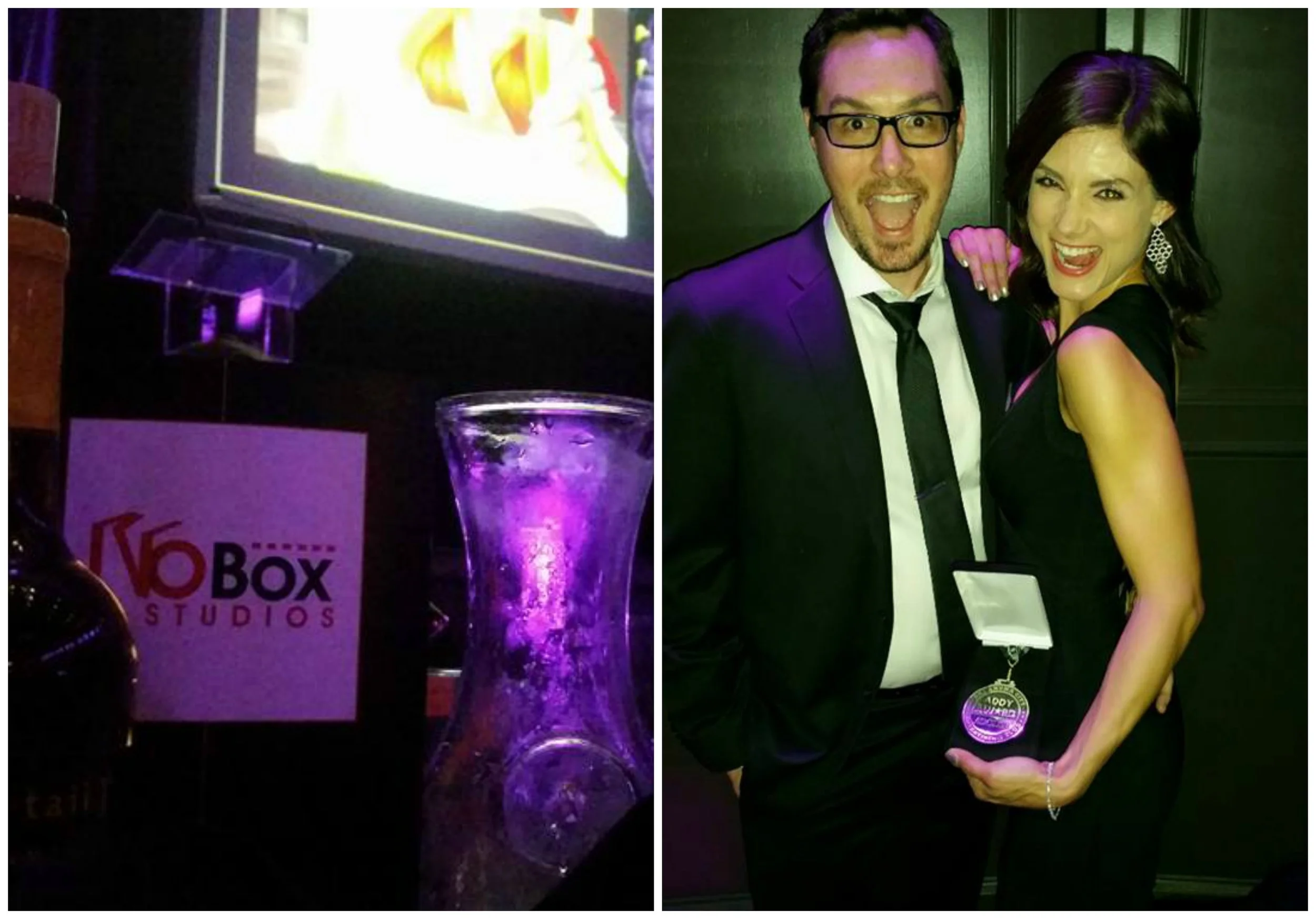 a photo of the view from our table- and a snapshot of Sean and me with our Silver Addy