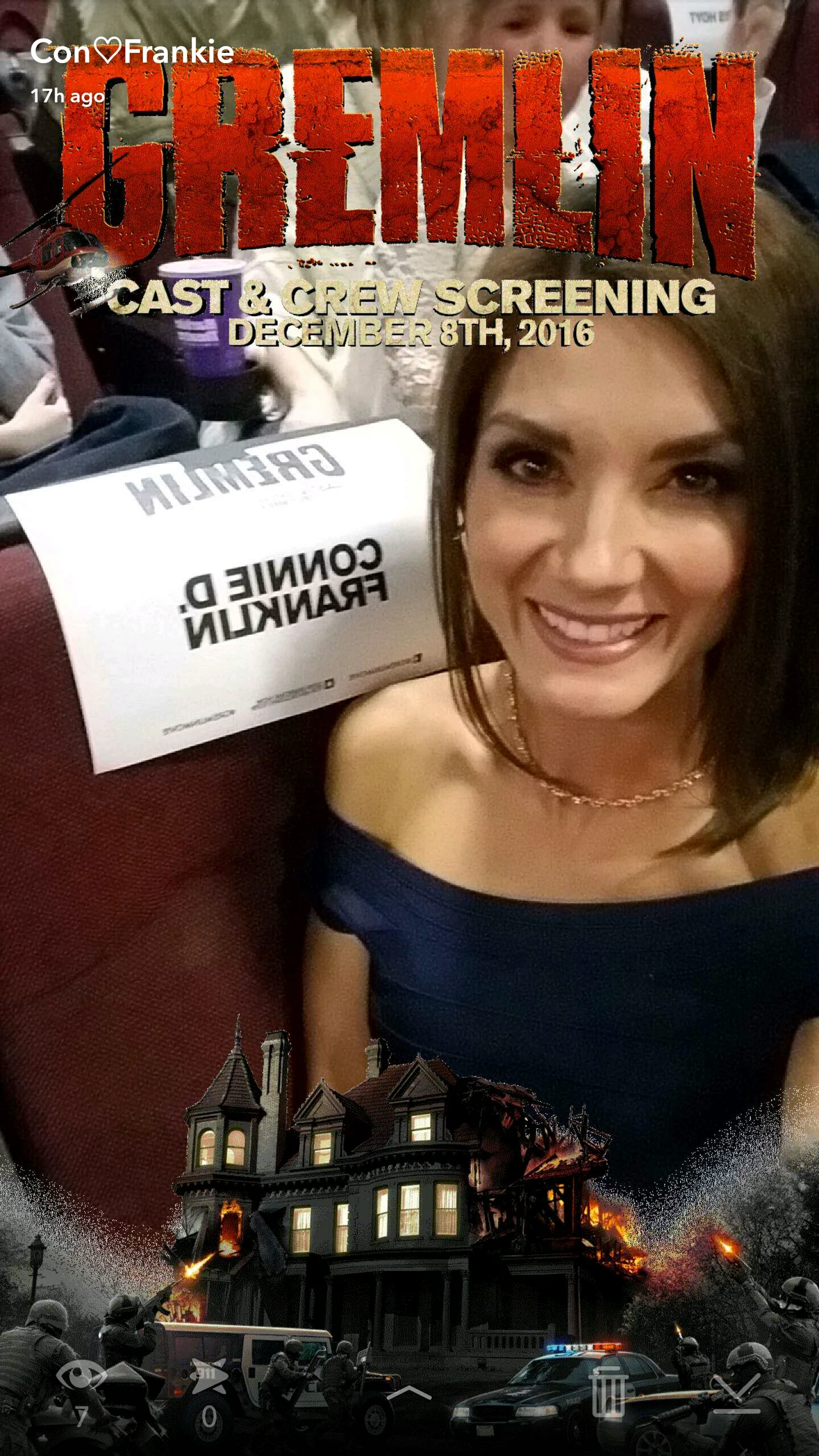 snapchat filter and my name on my seat. Gotta document it all!