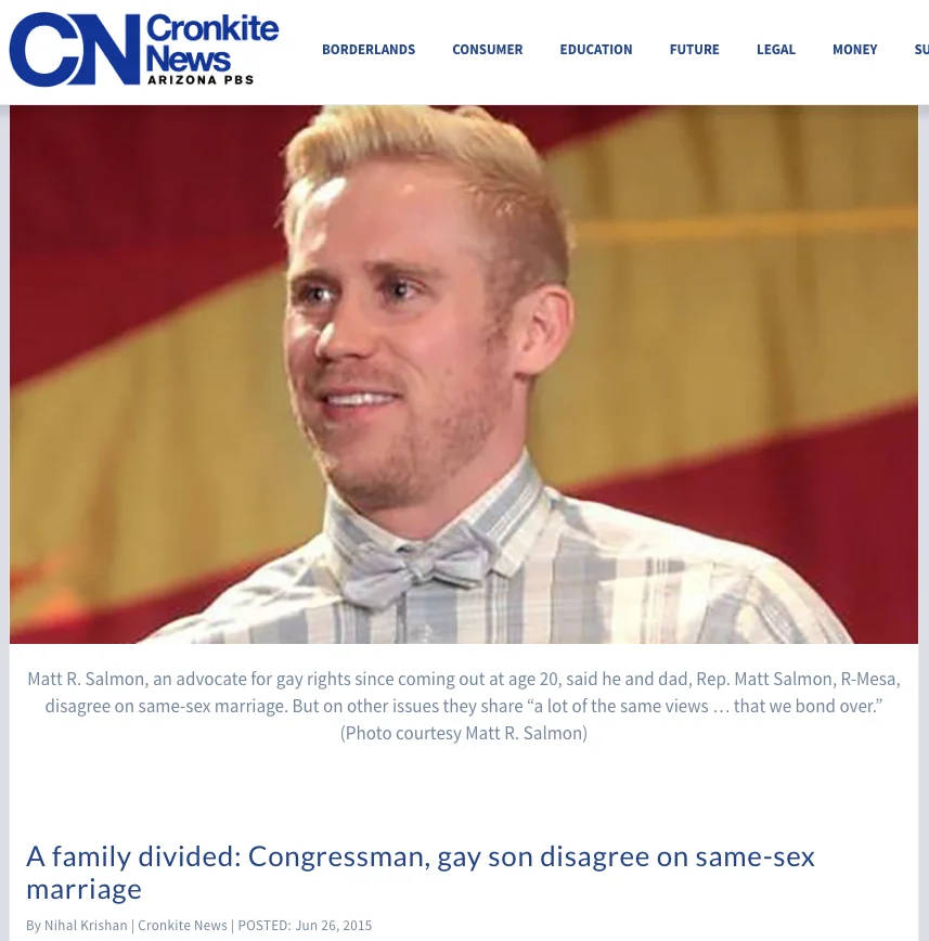    A family divided: Congressman, gay son disagree on same-sex marriage   