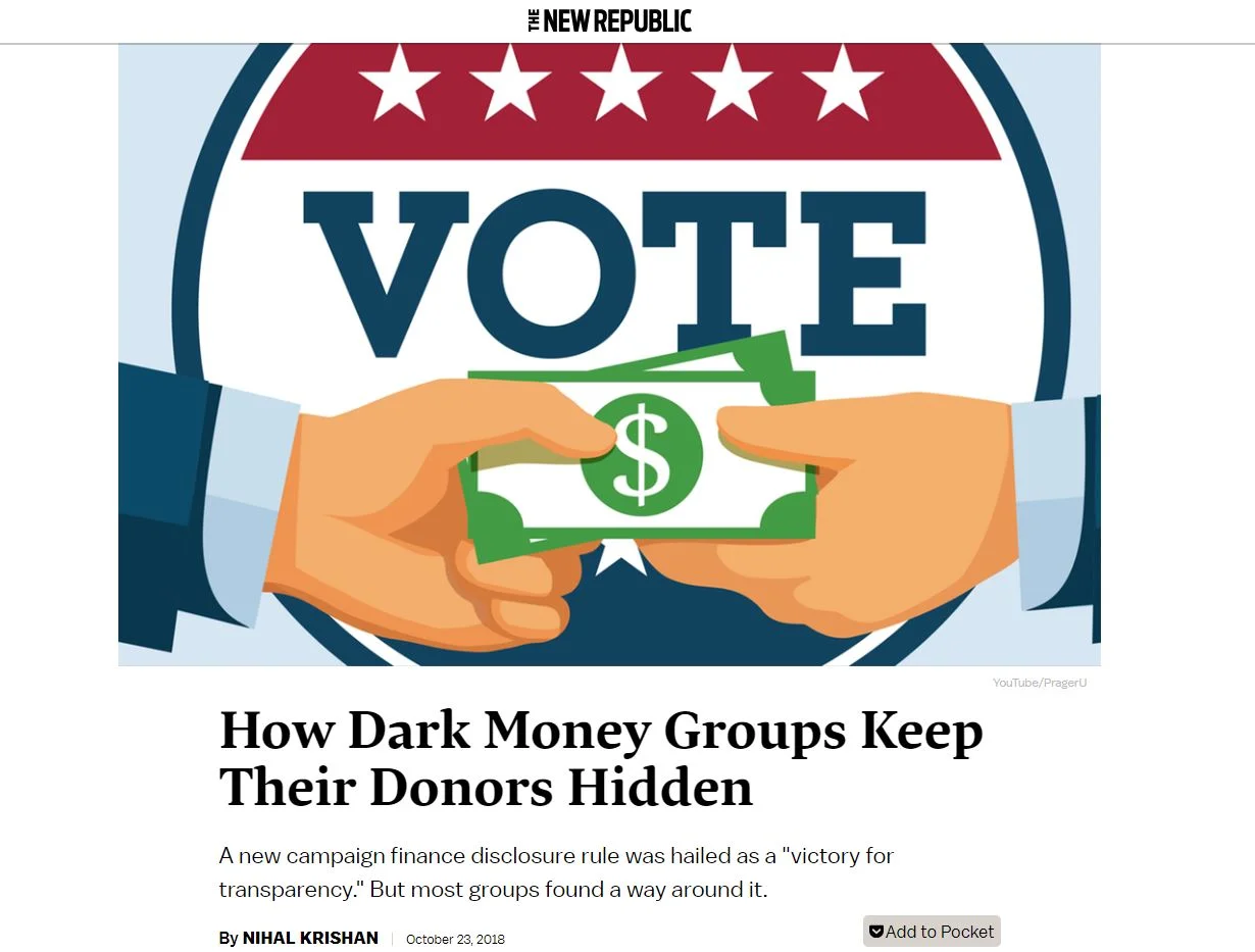    How Dark Money Groups Keep Their Donors Hidden   