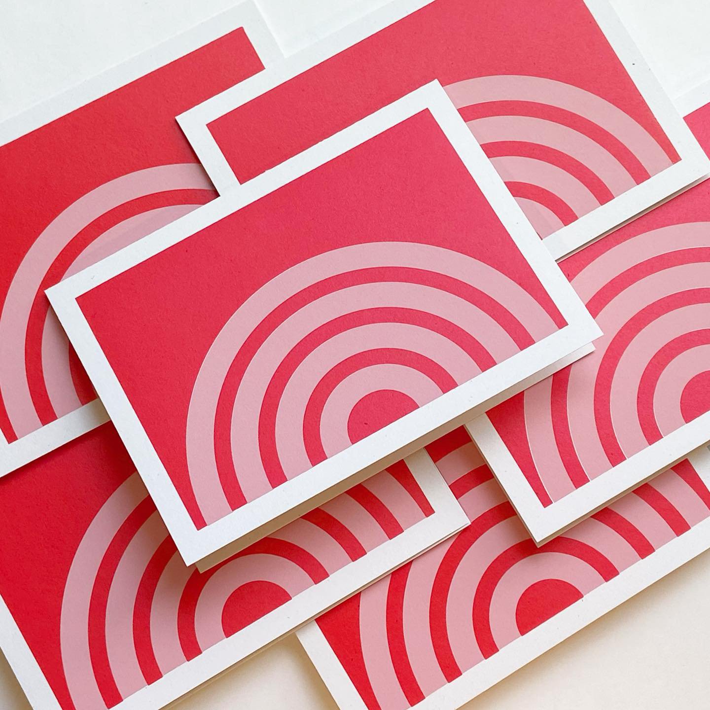 Hand-printed 5x7 folding cards
