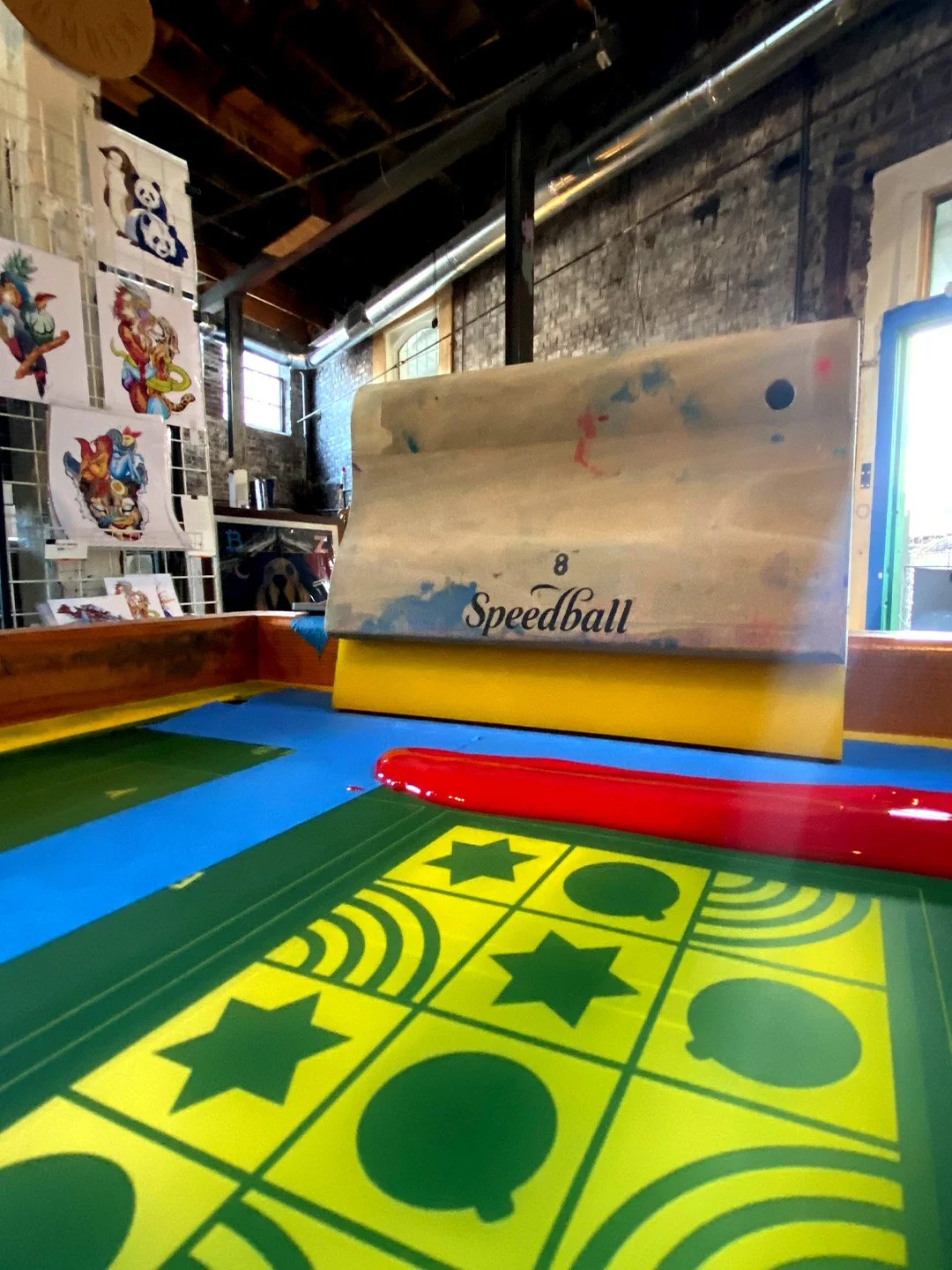 Live screen printing, holiday cards 2025