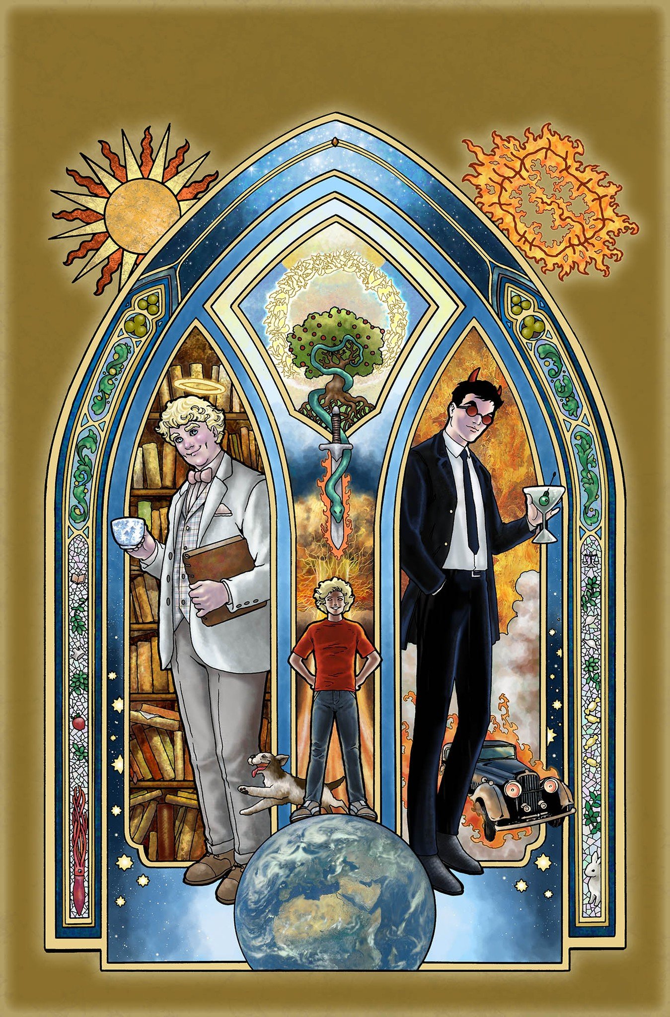 Good Omens cover by Colleen Doran