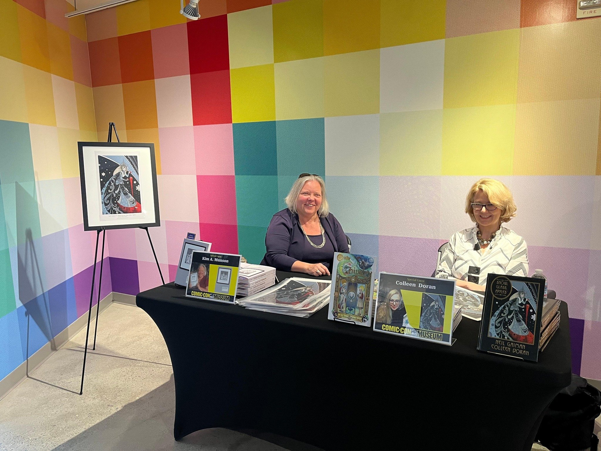  Kim &amp; Colleen signing in the SDCC Museum Bookstore on opening day, 11/4/23 