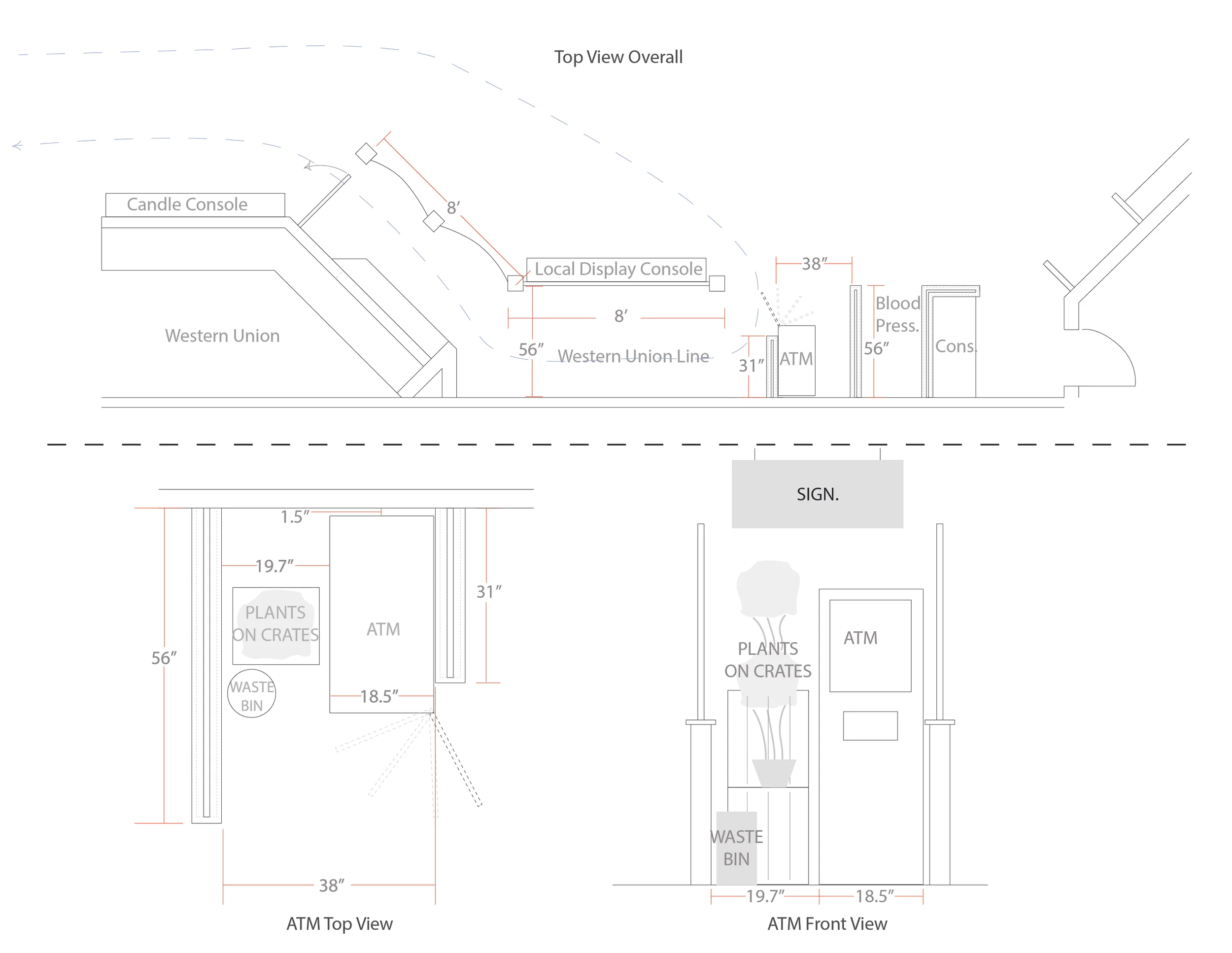 Traffic Flow & ATM Area Drawing File