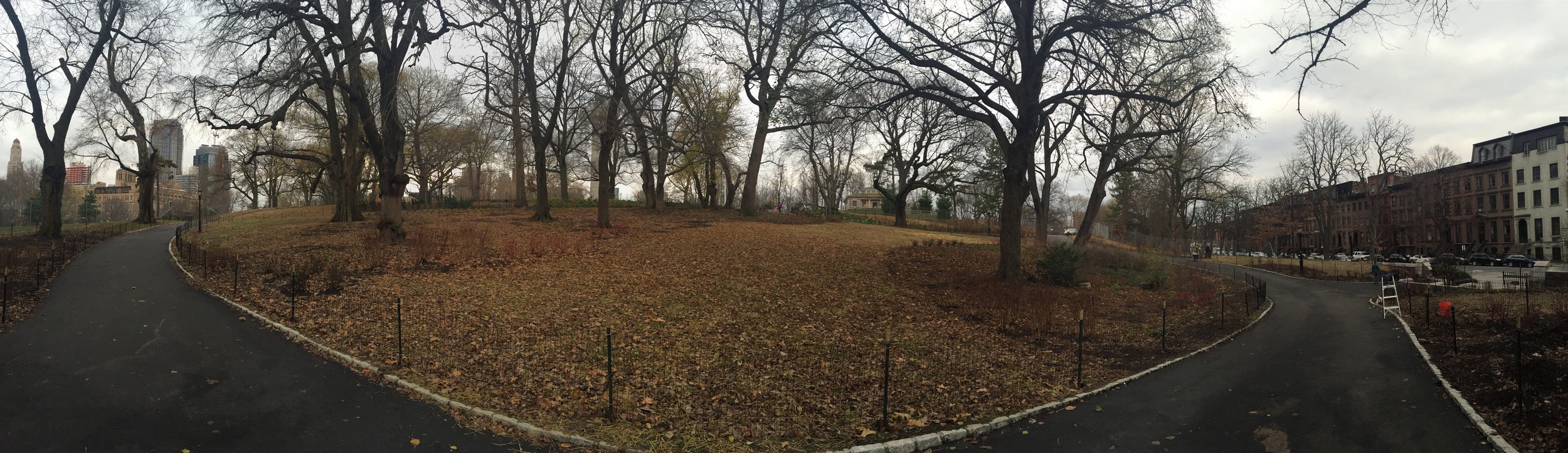 Panoramic view facing west from south to north.