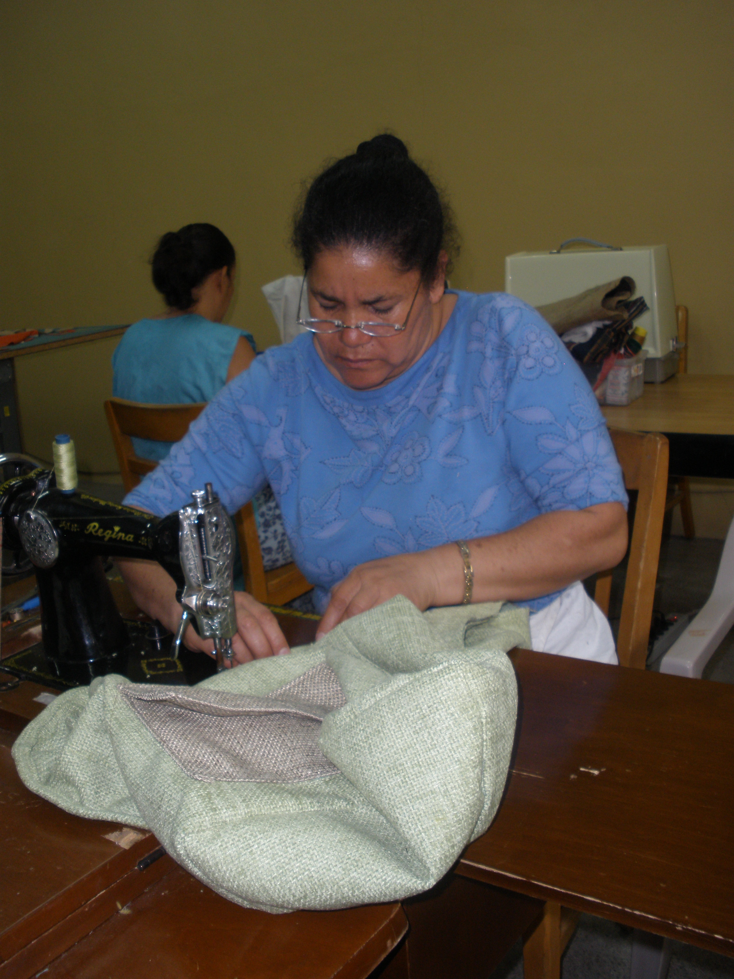  Working on a Mi Esperanza Dharma bag 2010 