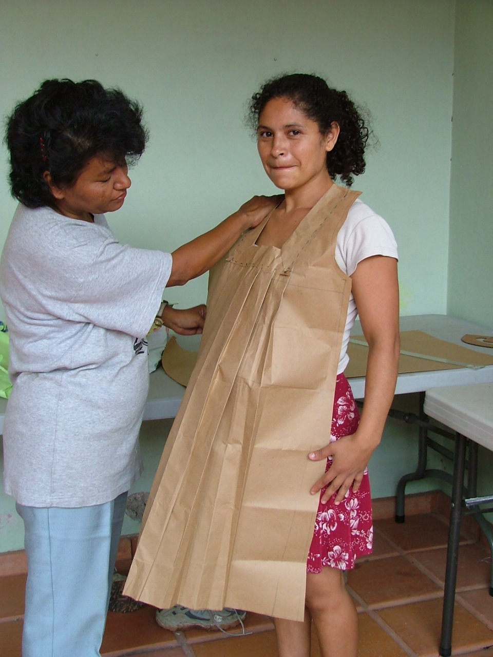  Learning to make patterns in her level one class. &nbsp;2005 