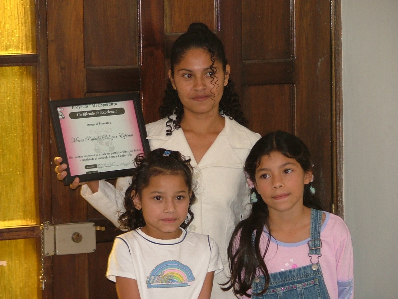  Level one graduation day with two of her daughters 2005 