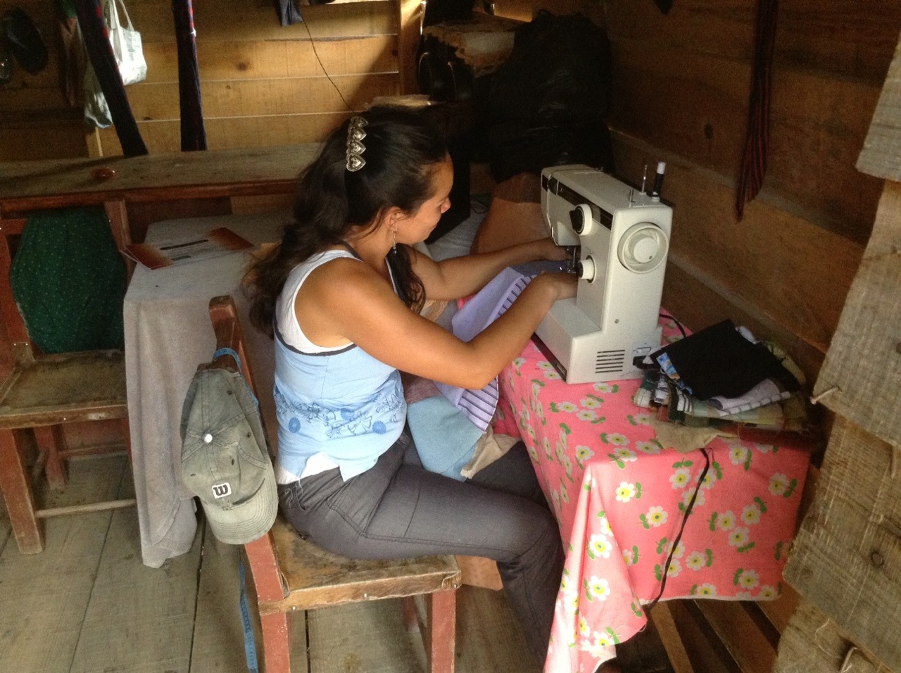  Glenda at work in her home business. 