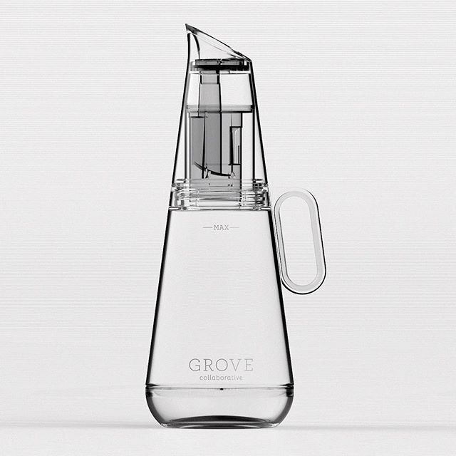 These images show various stages of our design development process for our latest collaboration. From initial concept to CAD detailing and final surface files for tooling. 
The Grove Collaborative laundry system combines a unique, elevated glass dosi