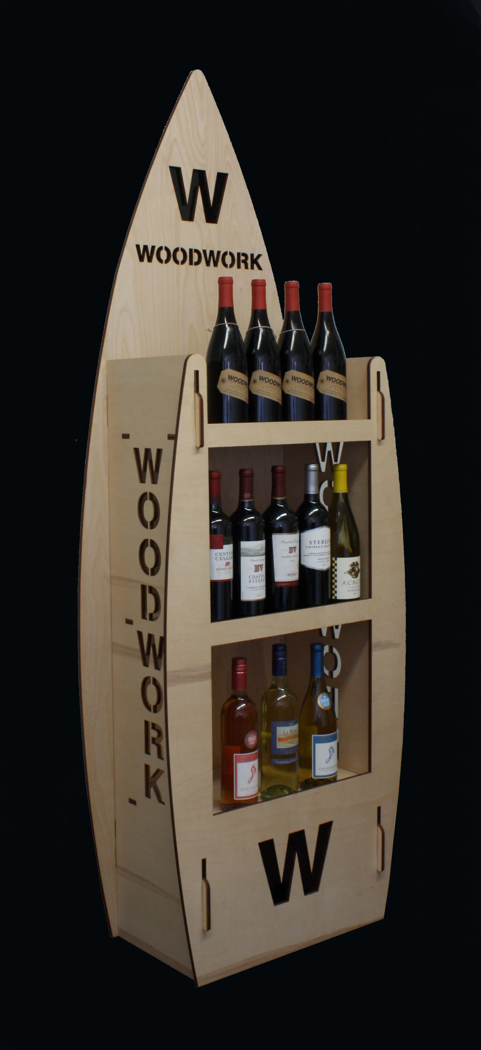 wine glass display rack on Newcraft