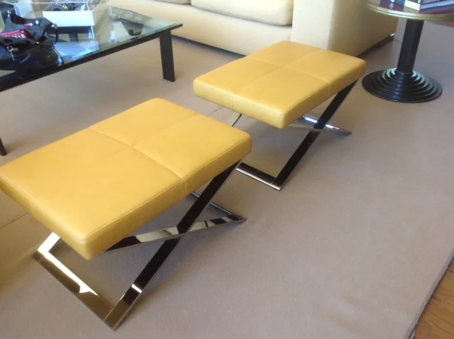 Two Contemporary Custom Upholstery Benches