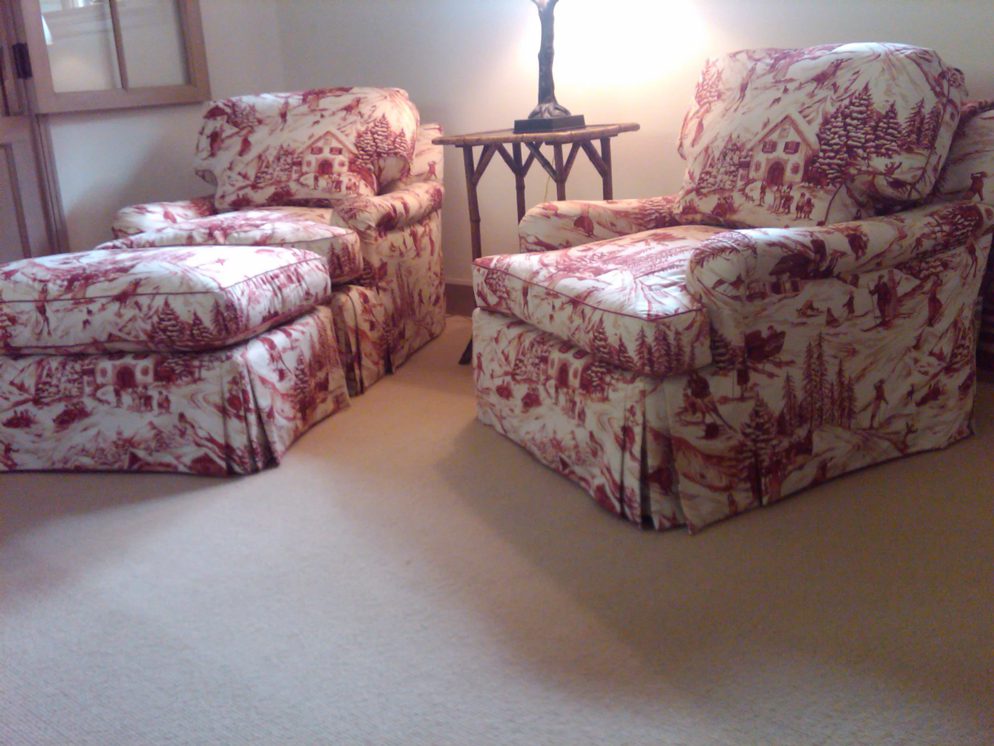 Two Traditional English Lounge Chairs