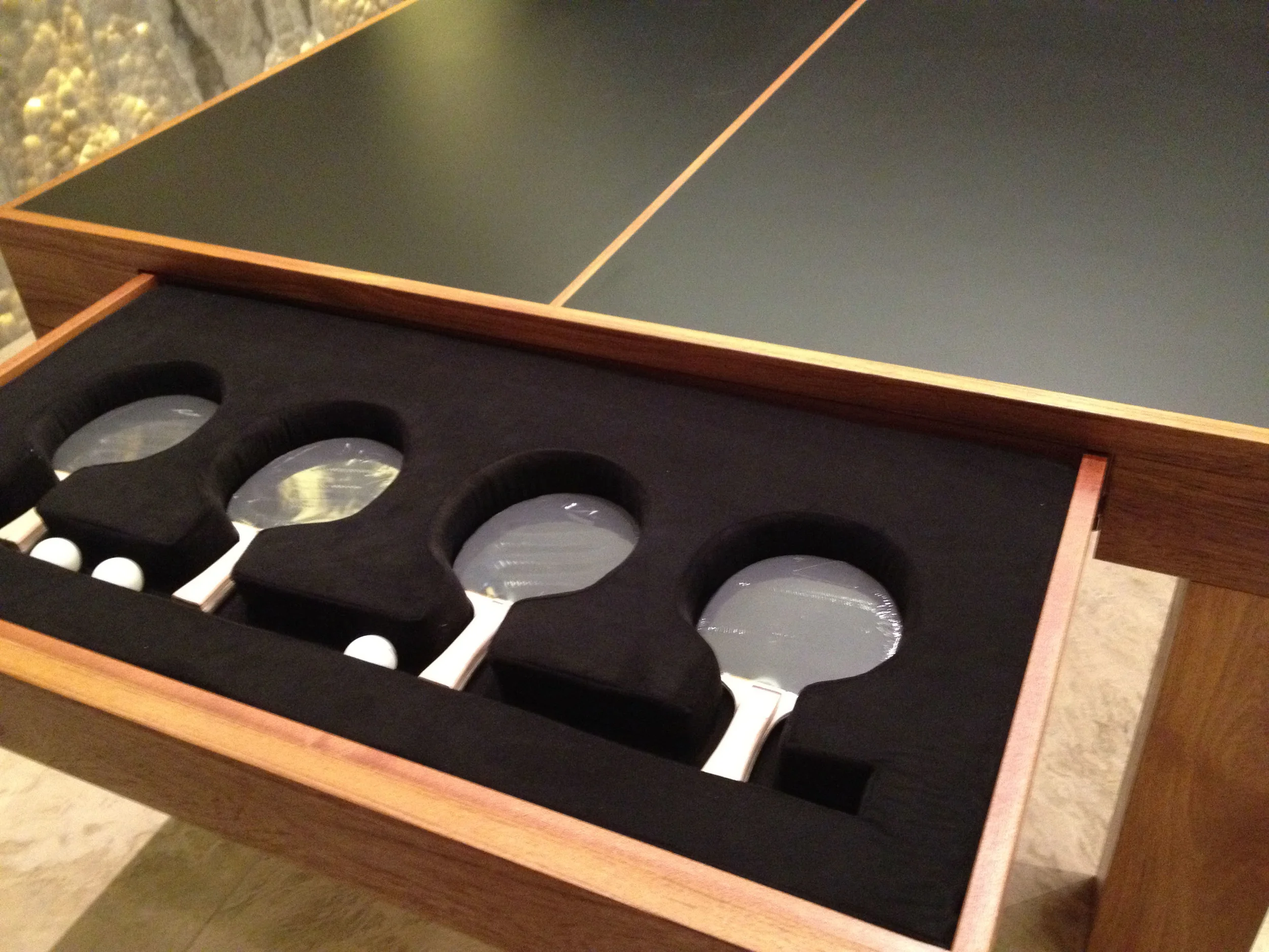 Ping Pong Table Paddle Drawer
