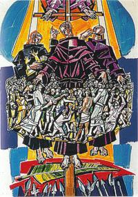Depiction of Saints Liberatus, Boniface, and other Augustinian martyrs of Africa