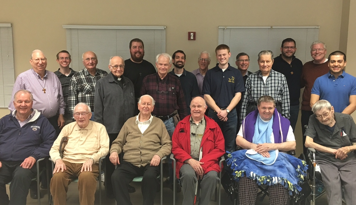 Several of our Augustinian men in formation visit the retired community of friars in Indiana
