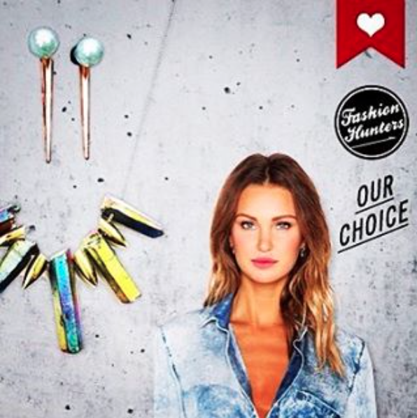 Swiss Style Choice: @heatherljoenes Earrings. Thank you @fashionhunters!