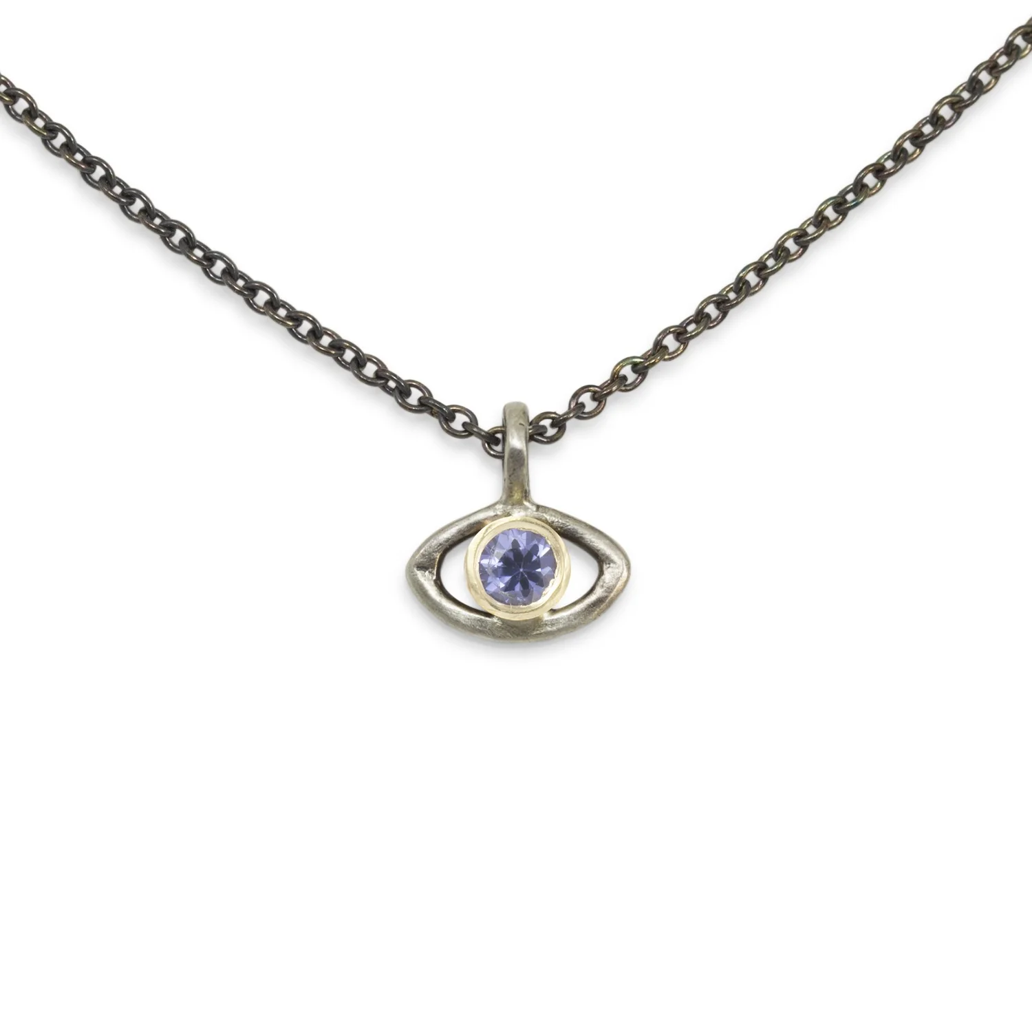 Mystic Eye Necklace, montana sapphire (sale) — Luana Coonen Jewelry