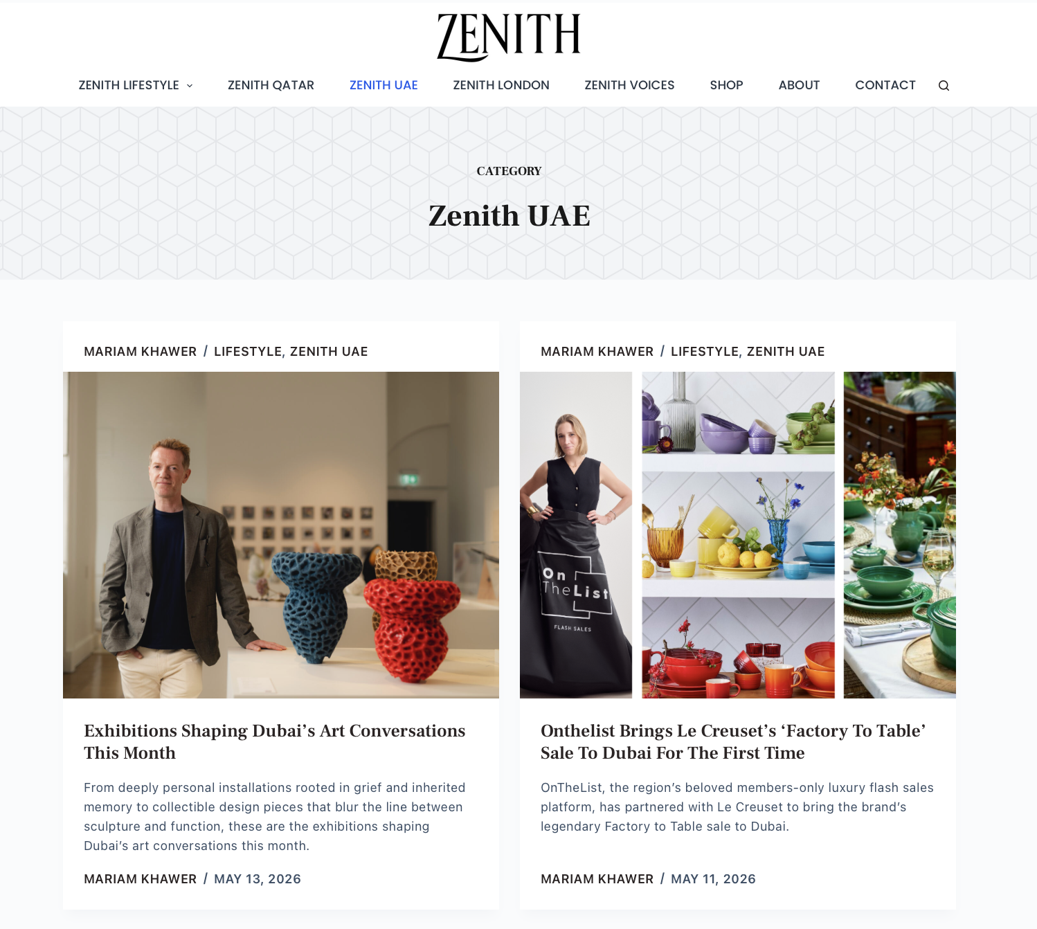  Featured in Zenith Magazine for Hestia Gallery in Dubai for Art Week 26.   https://thezenithmagazine.com/category/zenith-uae/  