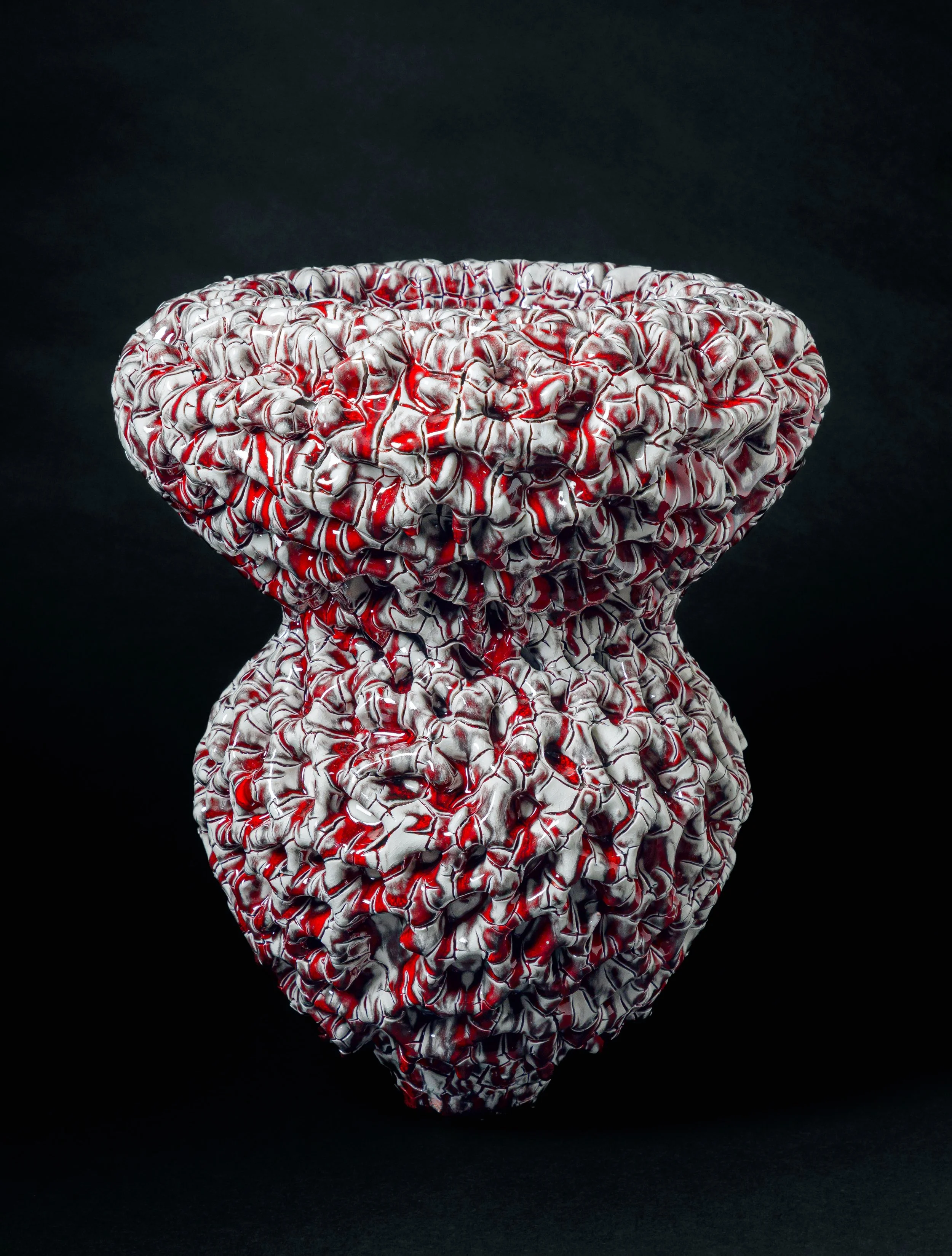  Flame Red Coral Vessel, exhibited @galerieancienneposte,  Photo credits   Pascal Vangysel 
