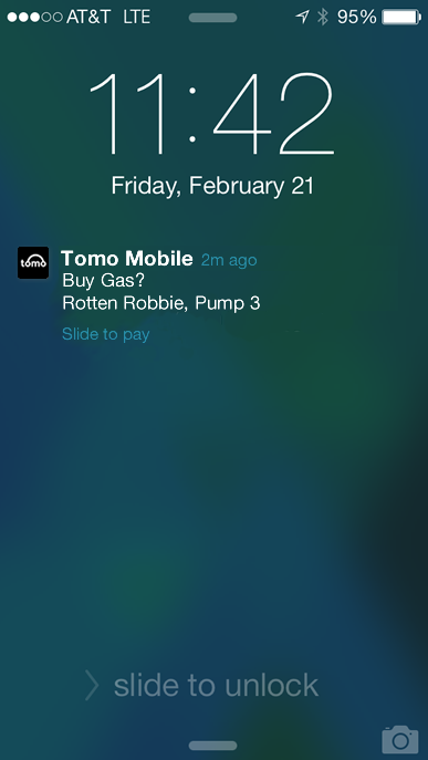 Push notification when driver arrives at station