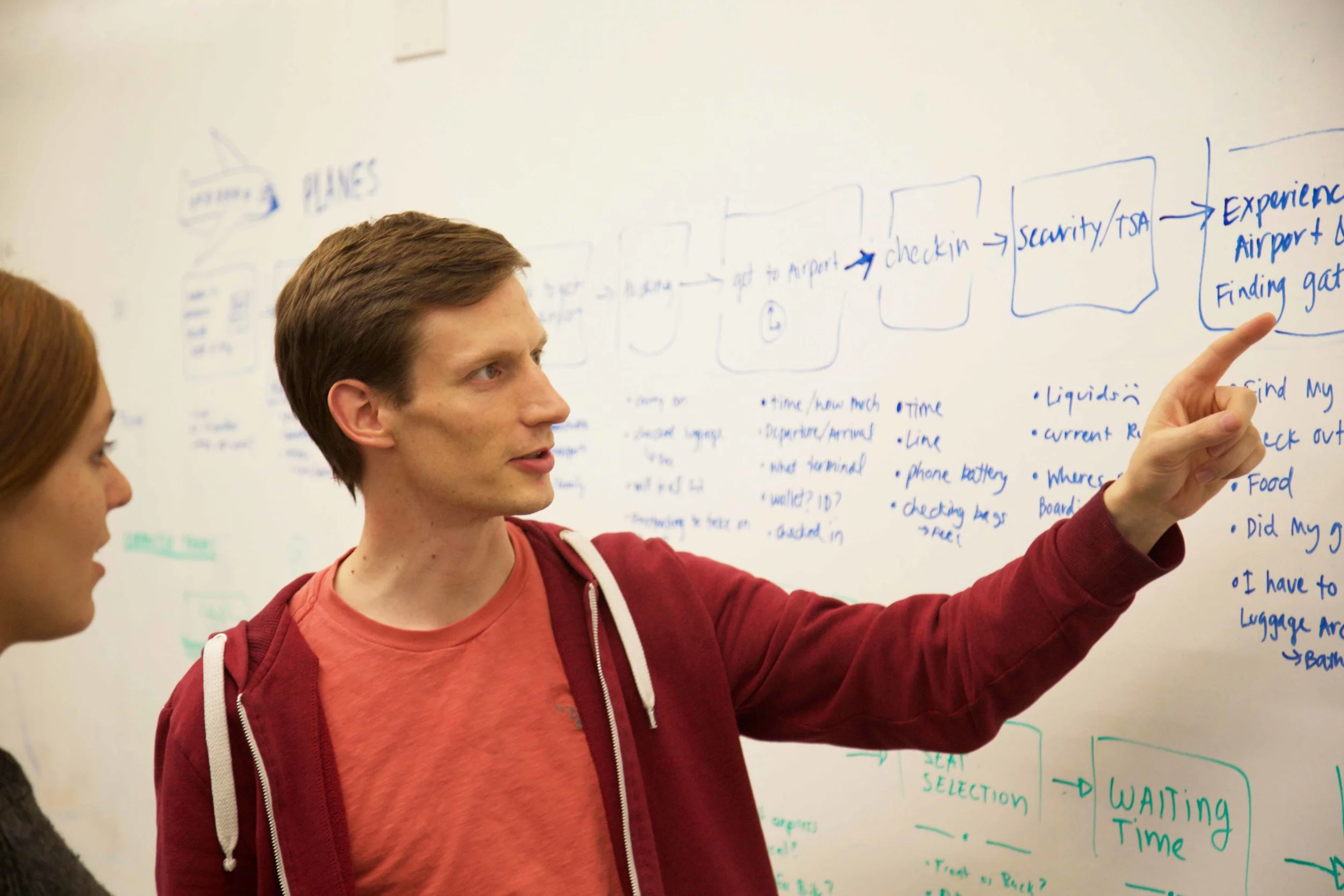 SYNTHESIZING: We took this rich data and synthesized by creating detailed journey maps of current systems. We used these to inform personas, ecosystem maps, and service blueprints for Hyperloop.