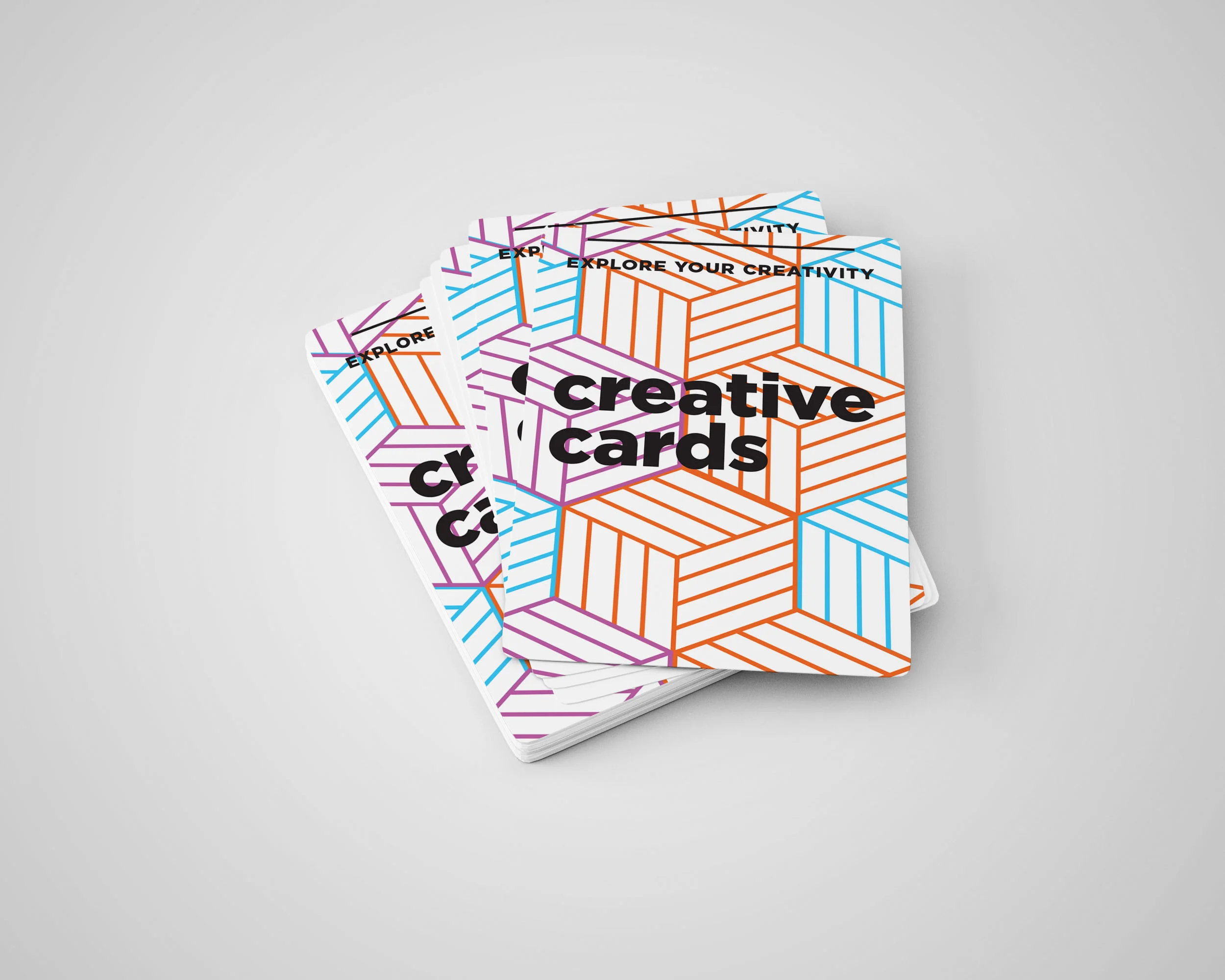 CREATIVE CARDS: Our final design was a toolkit , a deck of 42 activity cards that highlight and celebrate Creativity Explored's values.