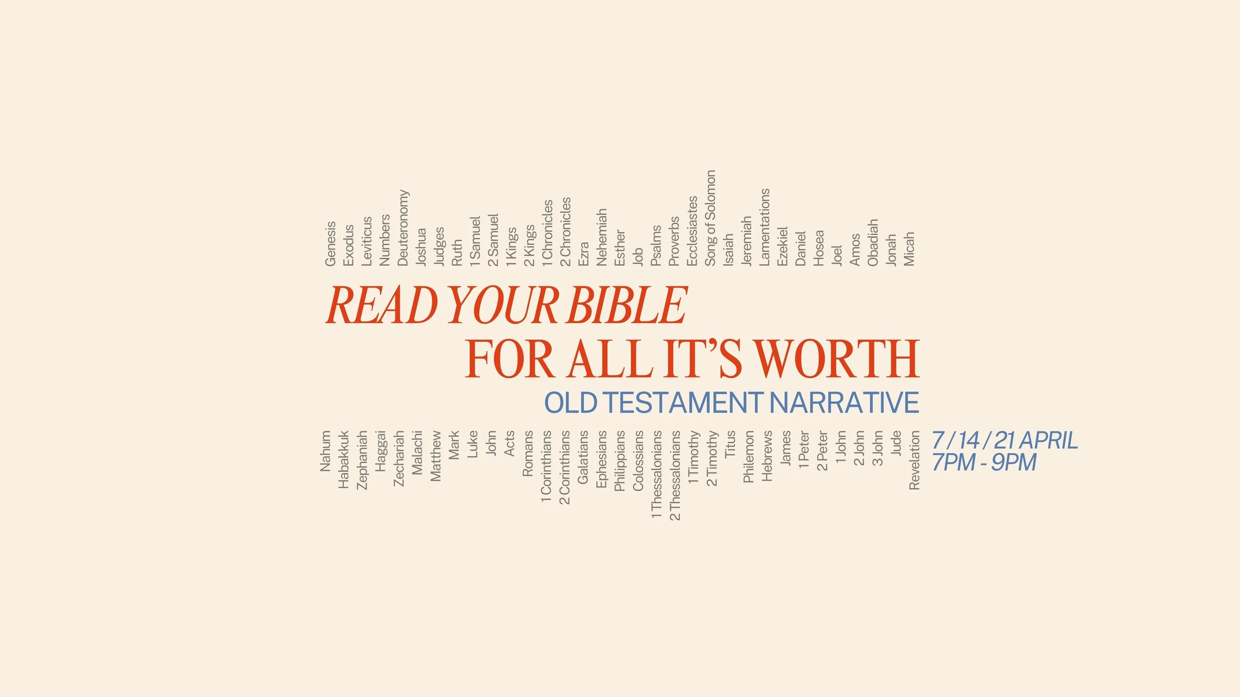 How to Read Your Bible For All Its Worth- Old Testament Narrative