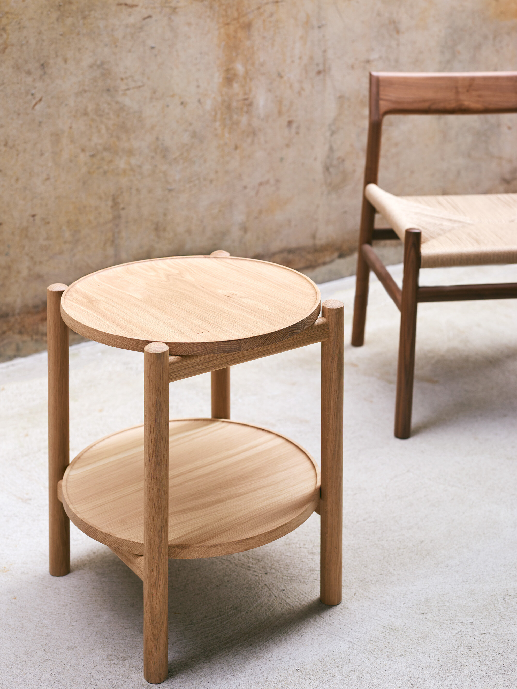 Double Round Side Table