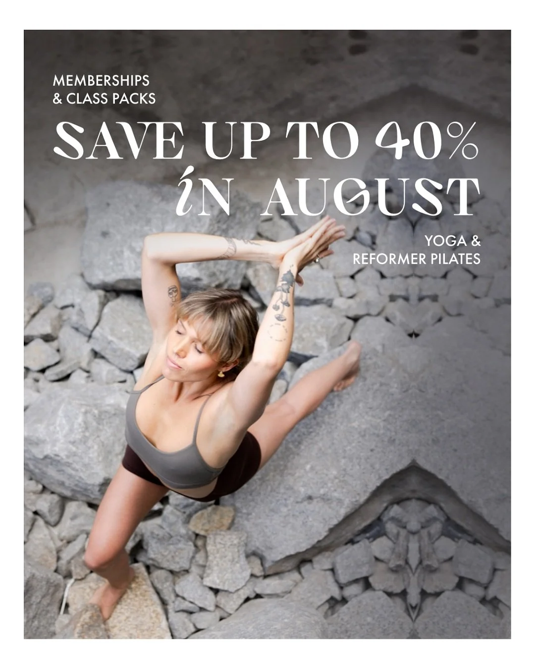 Our August promotion ends soon! Don&rsquo;t let the savings slip by. Swipe for prices and purchase the option that suits you via the link in our bio. We can&rsquo;t wait to see you in the studio soon. ♡