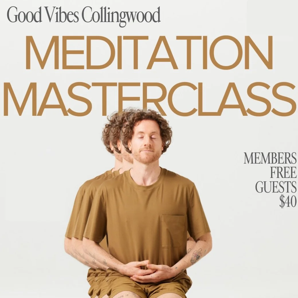 Start the year with Good Vibes ❥ Join Ryan Mannix on Saturday 17 Jan for a meditation masterclass and learn simple yet powerful meditation techniques to retrain attention, uncover an underlying sense of presence and live with more ease. Walk away wit