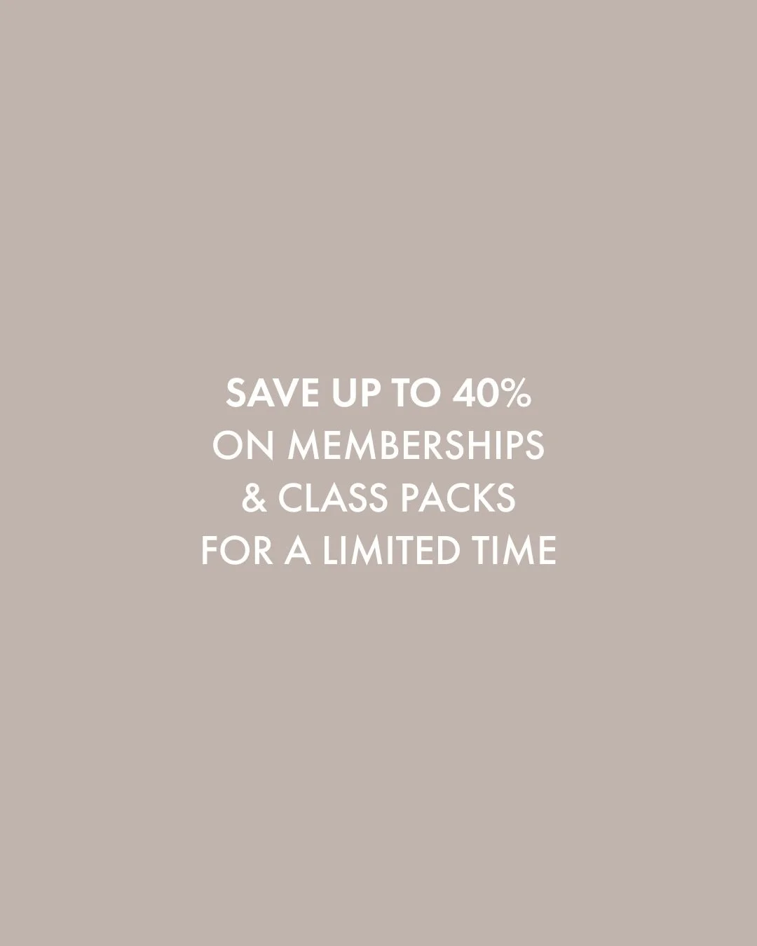 The sale you&rsquo;ve been waiting for is now on ✶&nbsp;Save up to 40% on memberships and class packs for a limited time. This is your chance to join Melbourne&rsquo;s most loved yoga studio - don&rsquo;t miss out. Learn more and make your move via t