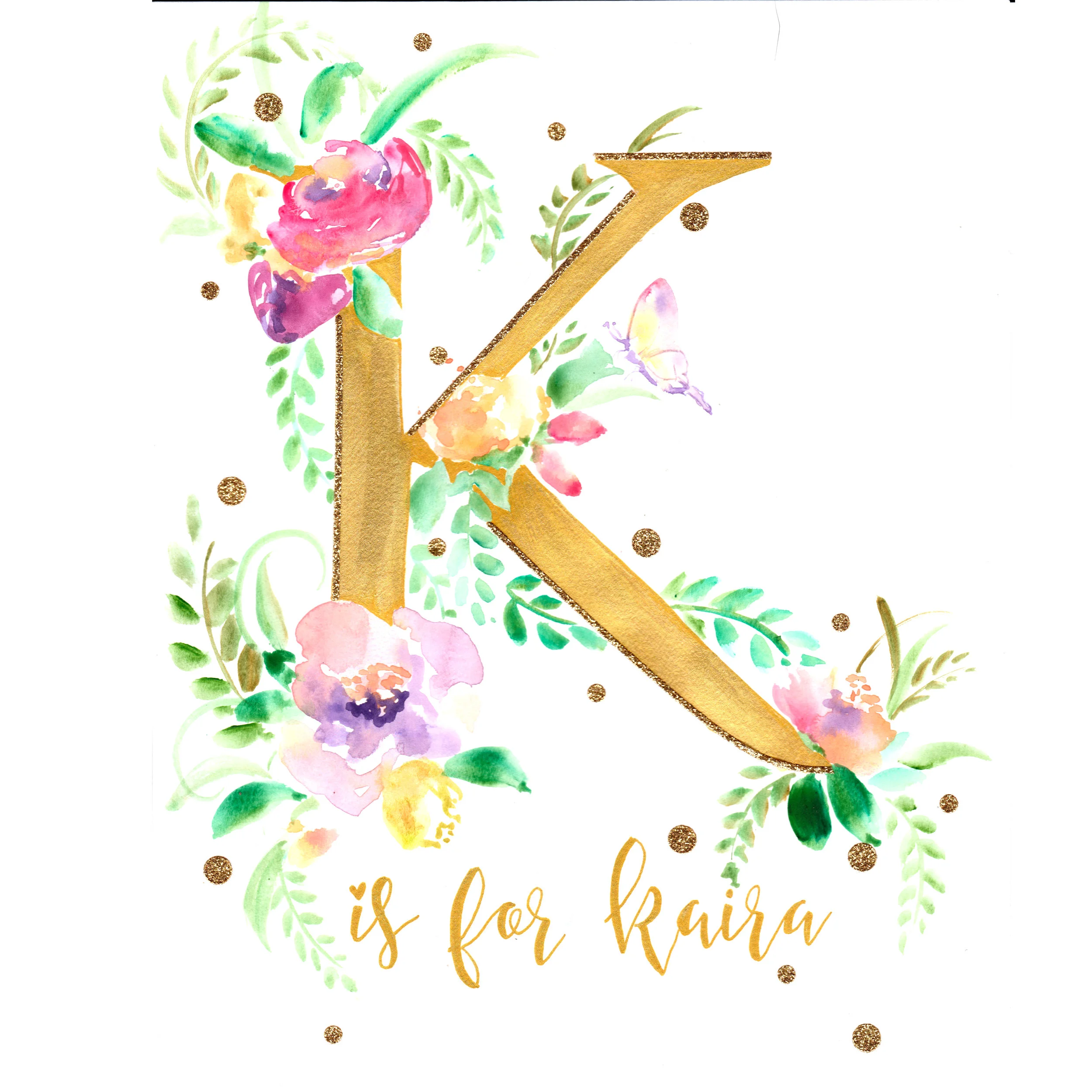 Floral Initial 