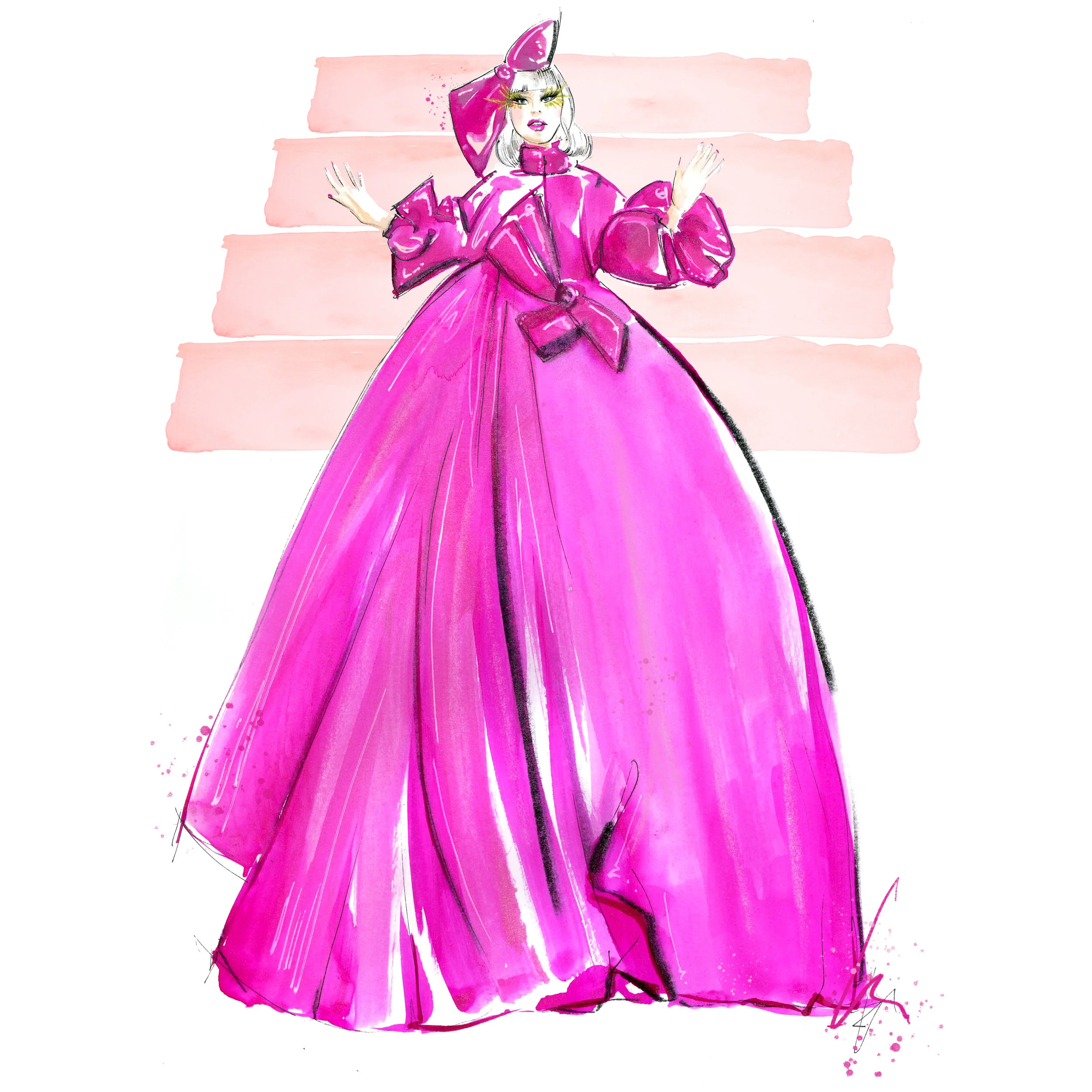 Lady Gaga Met Gala 2019 illustration