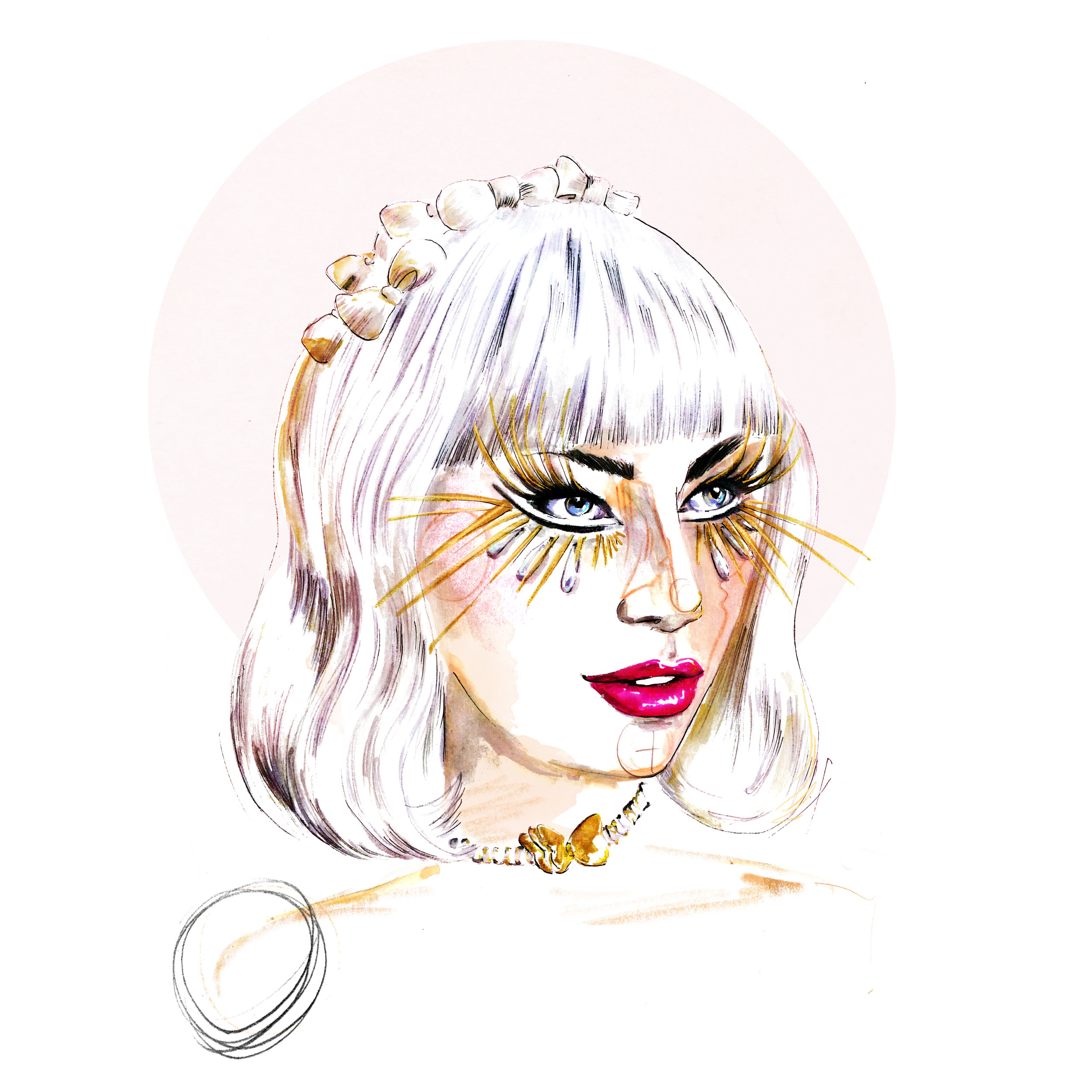 Lady Gaga Met Gala 2019 illustration