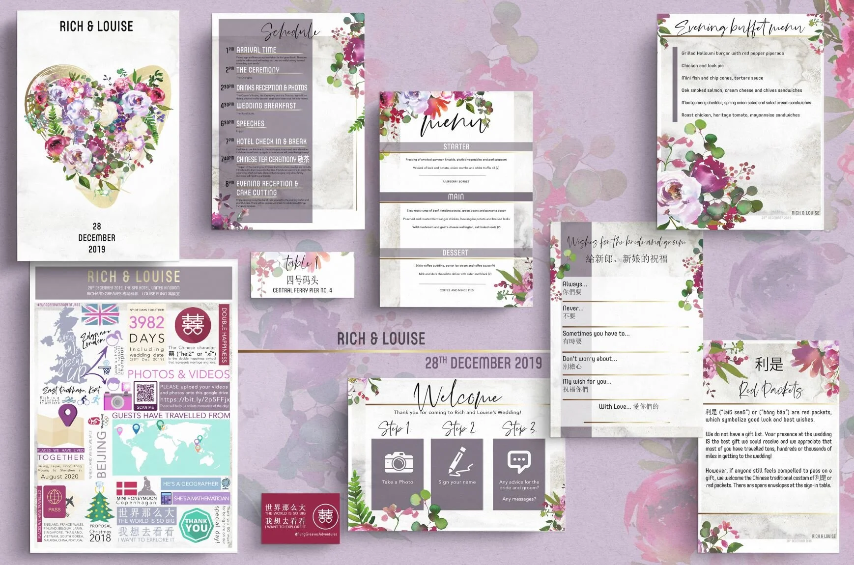 wedding stationary illustrated