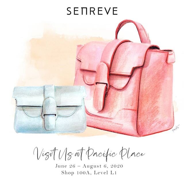 @senreve at @pacificplacehk now open! 👜👛
.
.
#illustration #senreve #watercolour #drawing #artist #painting #hkart #hkartist #hkillustrator #pacificplace #senreve