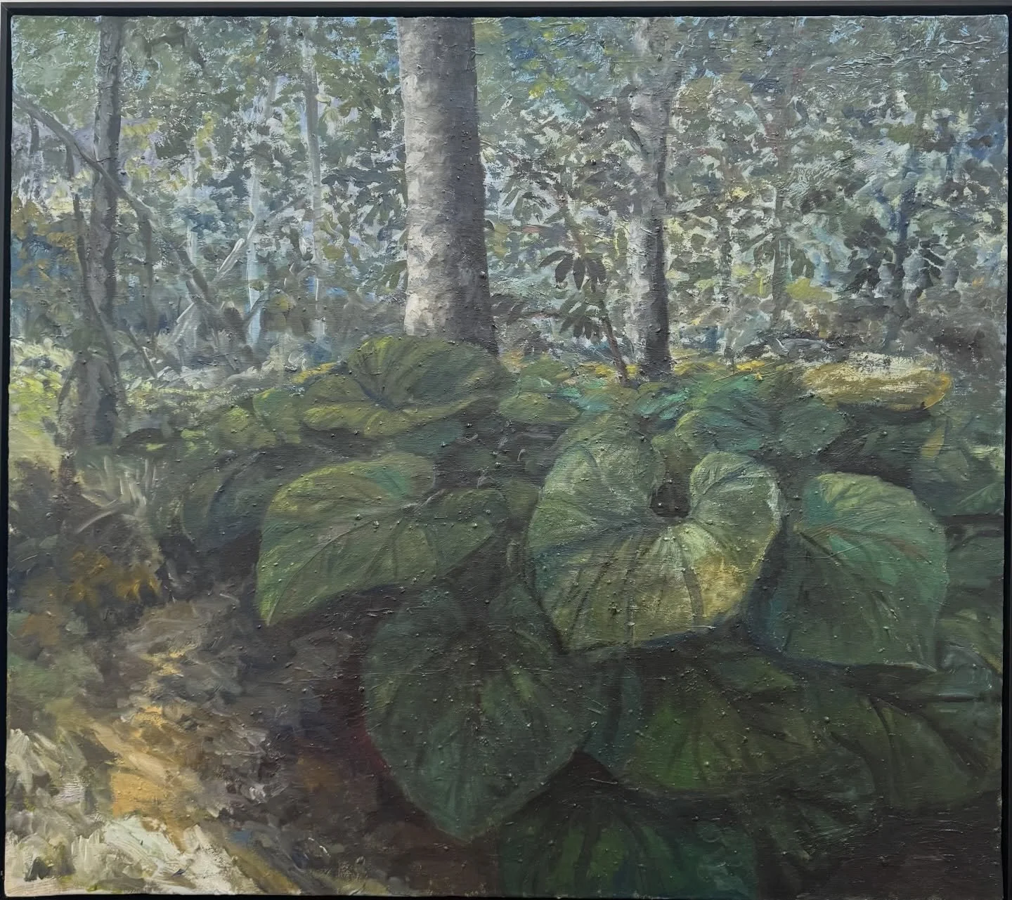 Boris Billaud, Dorfchronik II - &Ouml;lmalerei @billaudkm #natur #forest #relax #switzerland