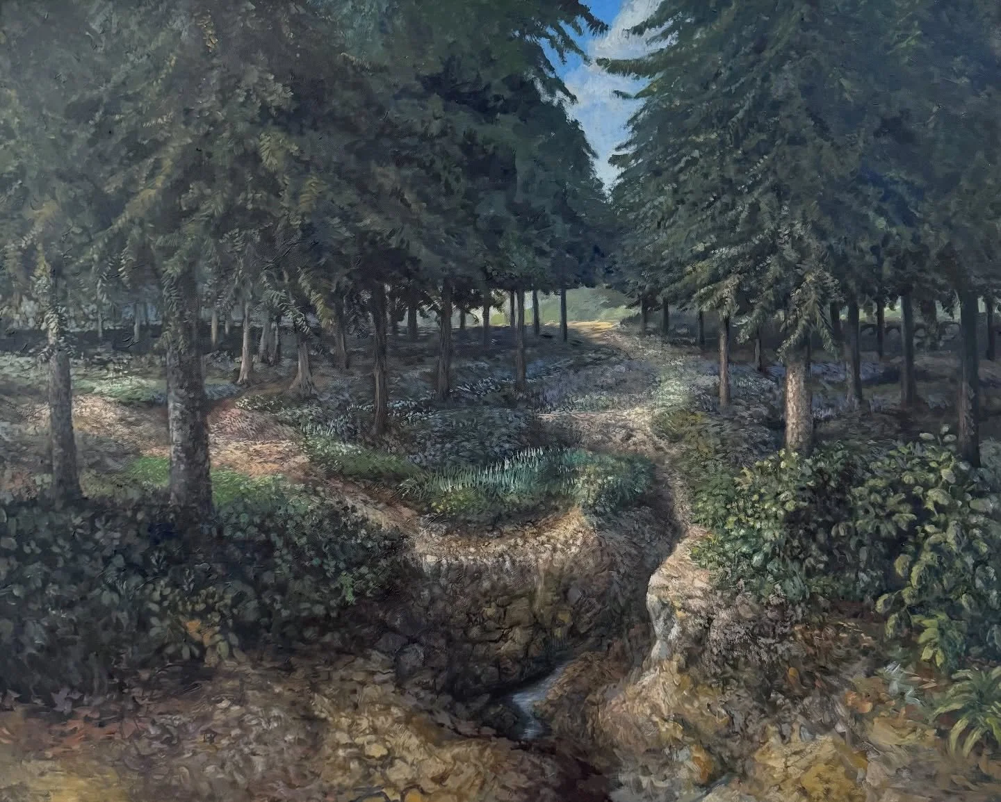 &bdquo;Dorfchronik II&ldquo; - Boris Billaud, &Ouml;lbilder @billaudkm #forest #homeland #natur #worb #switzerland