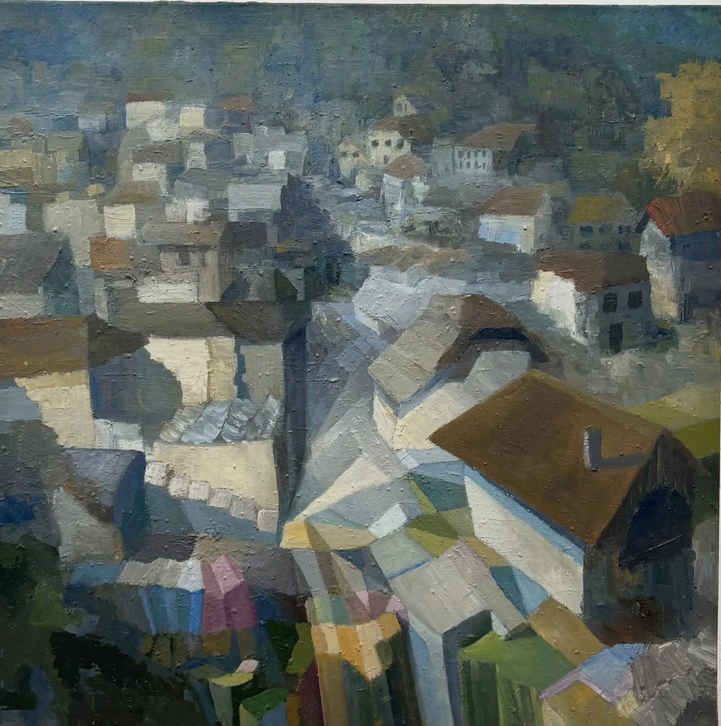 &bdquo;Dorfchronik II&ldquo; &Ouml;lbilder von K&uuml;nstler Boris Billaud @billaudkm #village #landscape #home #love #switzerland