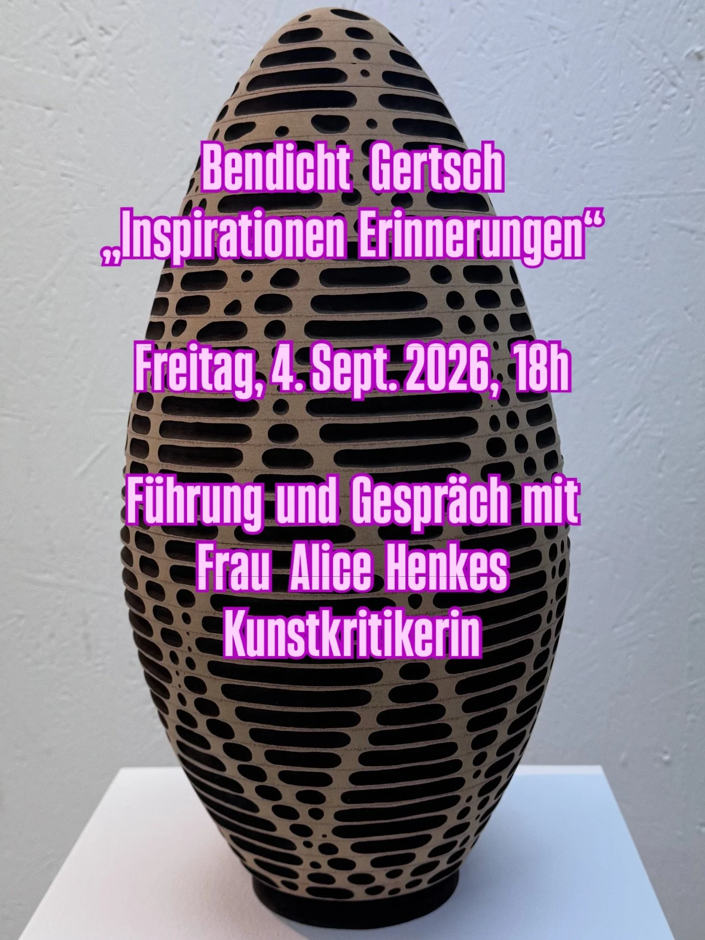 Wir laden Sie, Ihre Familien und Freunde herzlichst ein ❣️ @jazzminelw #invitation #exhibition #sculpture #famous #artist