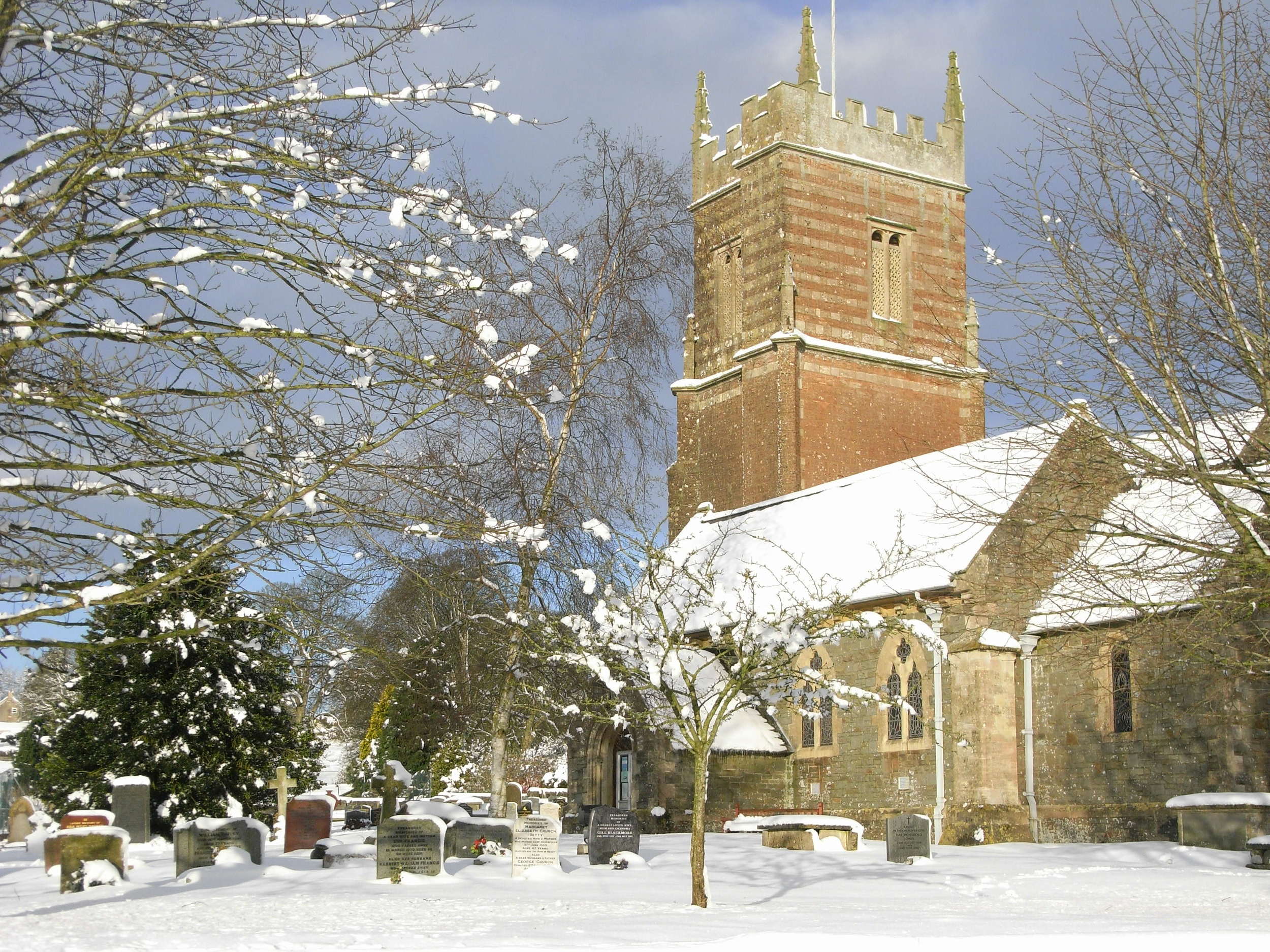 St Augustine's Church in the snow