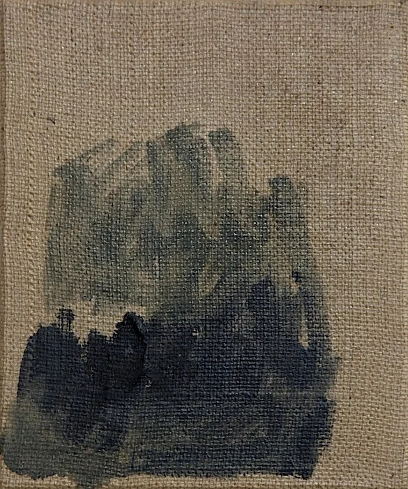 The Fat End, 31x26cms, Oil on sackcloth, 2008