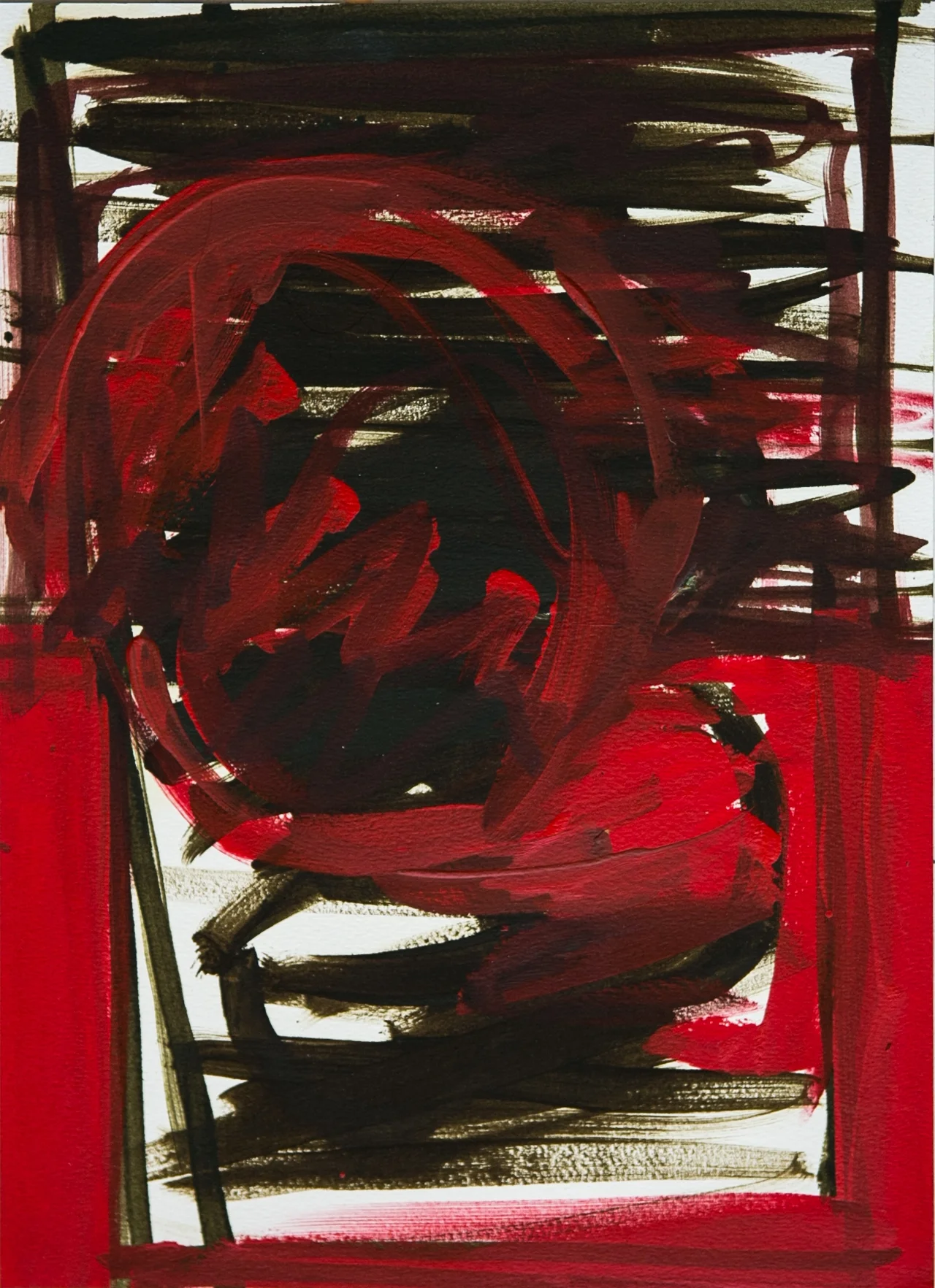 Untitled, 35x26cms, Oil on paper, 2014
