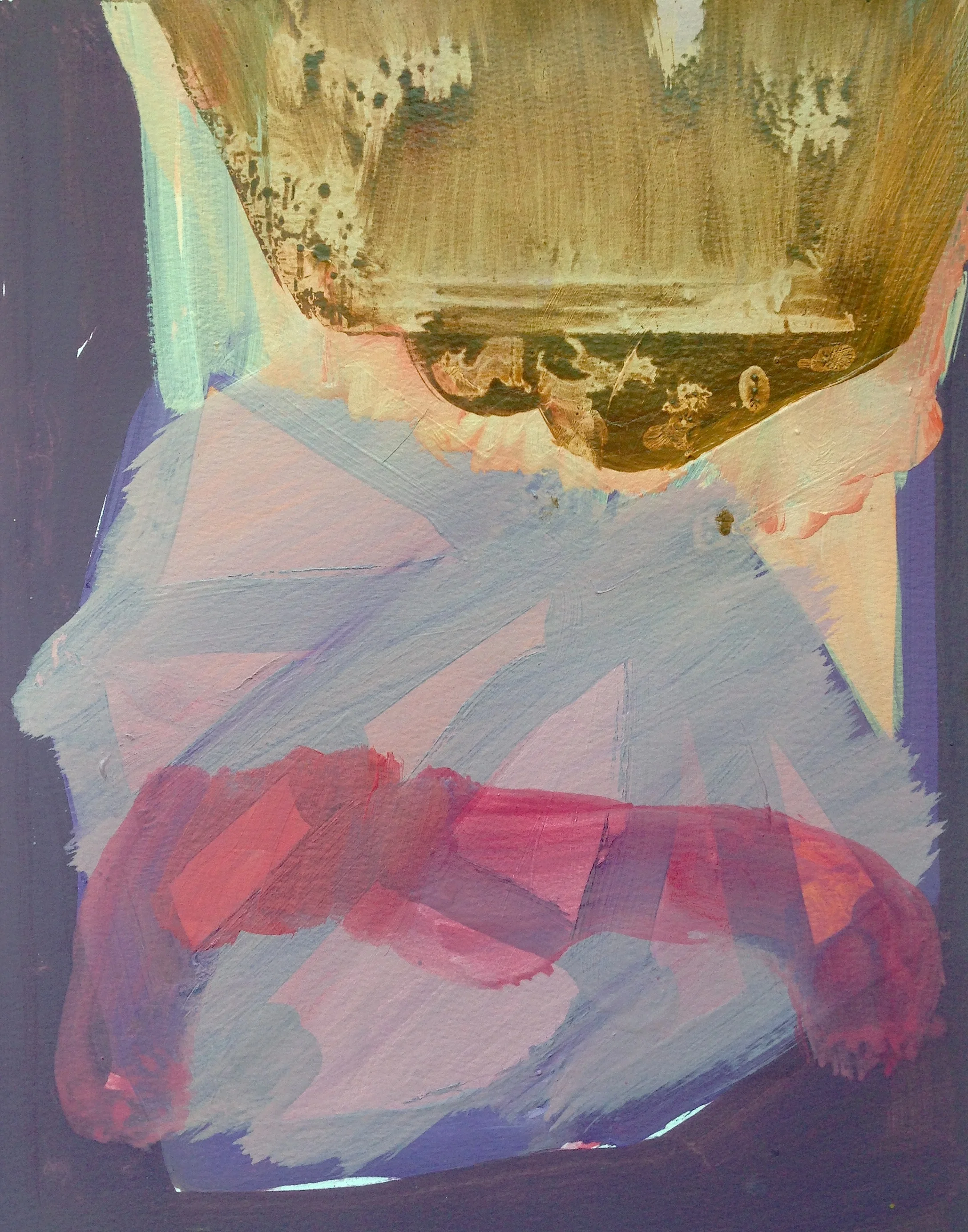 Dip, 36x28cms, Oil on paper, 2015