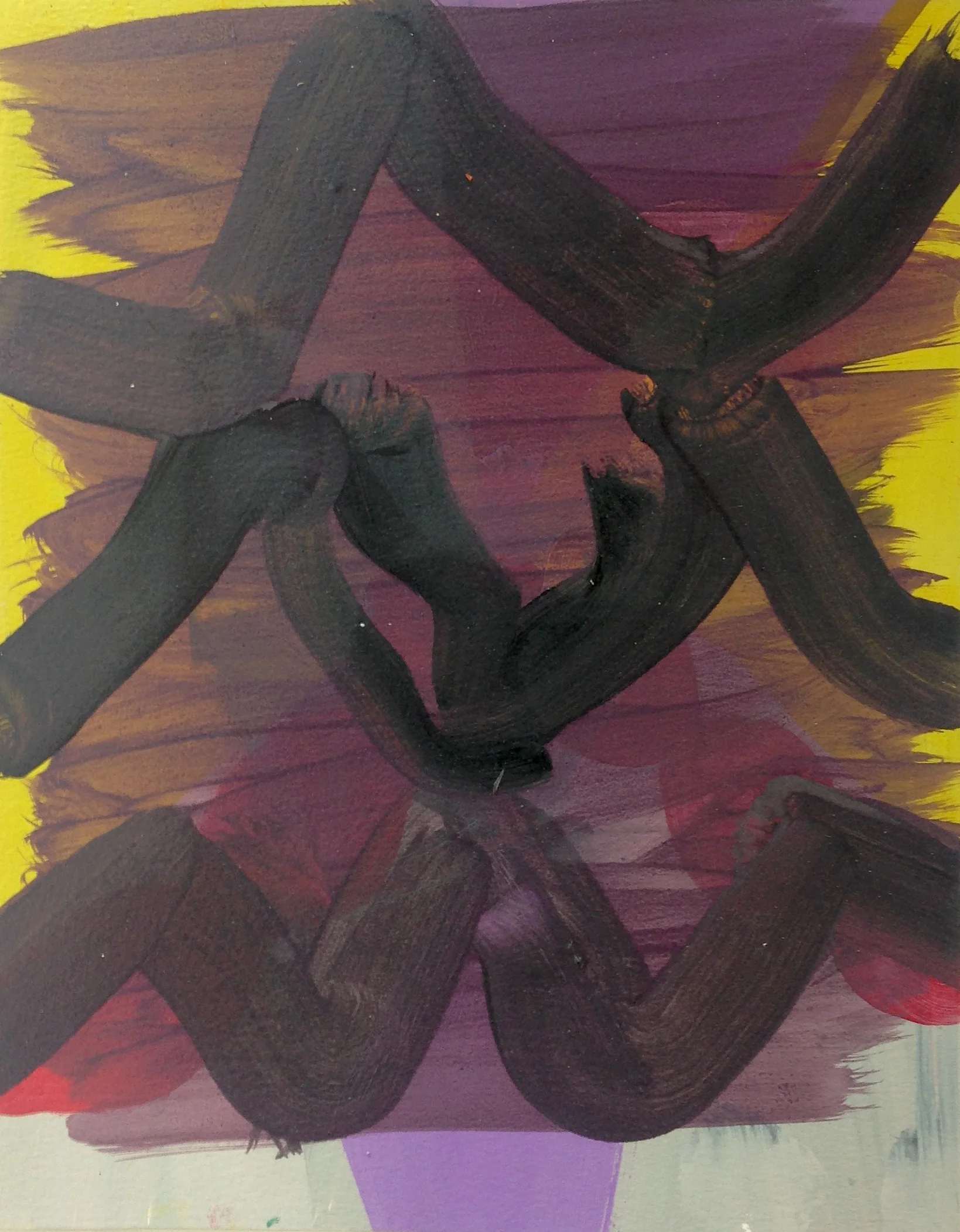 Wedge, 36x28cms, Oil on paper, 2015