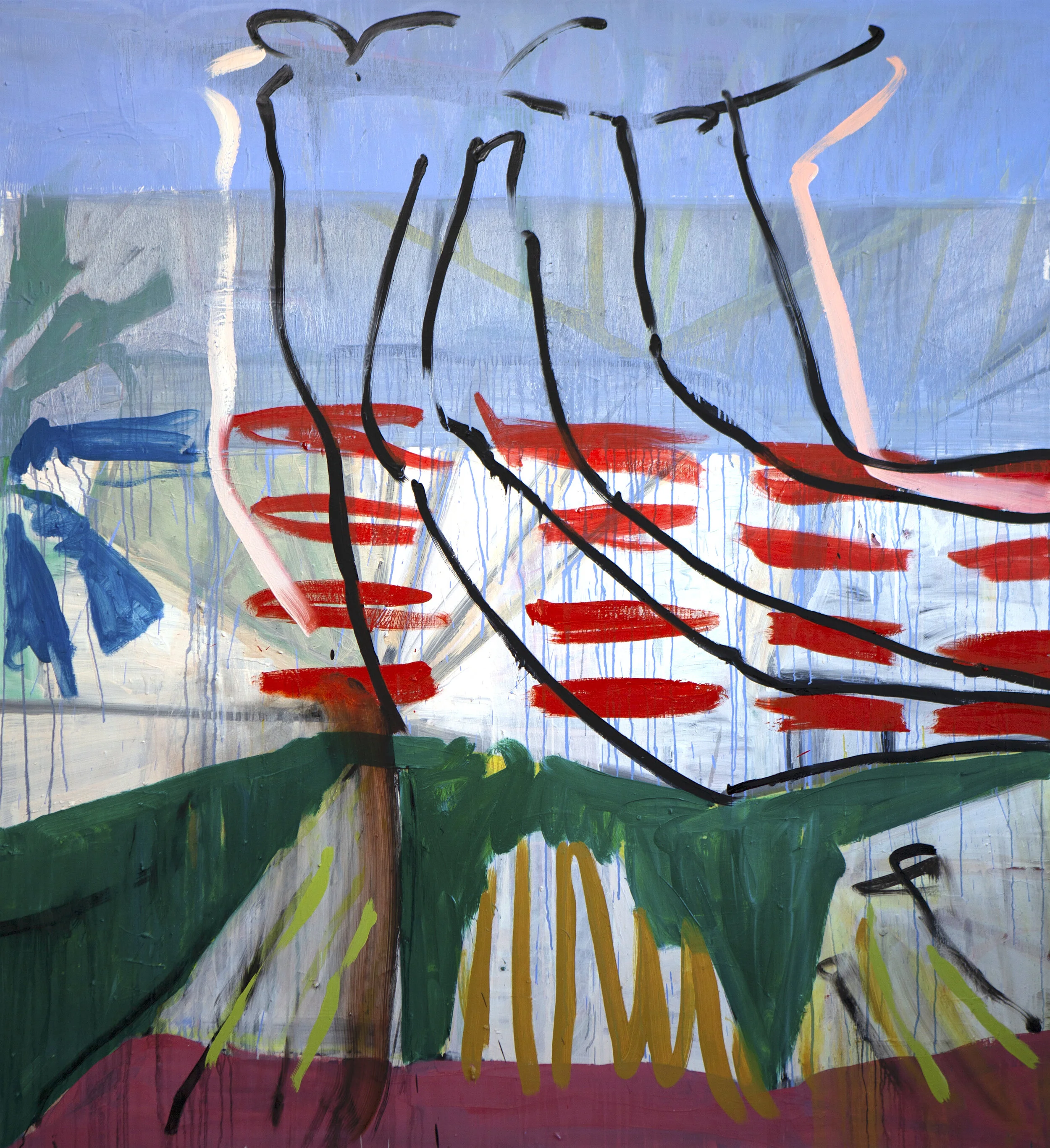 Baggage, 183x168cms, Oil on canvas, 2007-19.‬