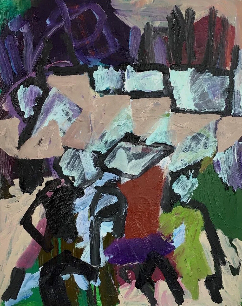 Stage, 50x40cms, Oil on panel, 2014-20.