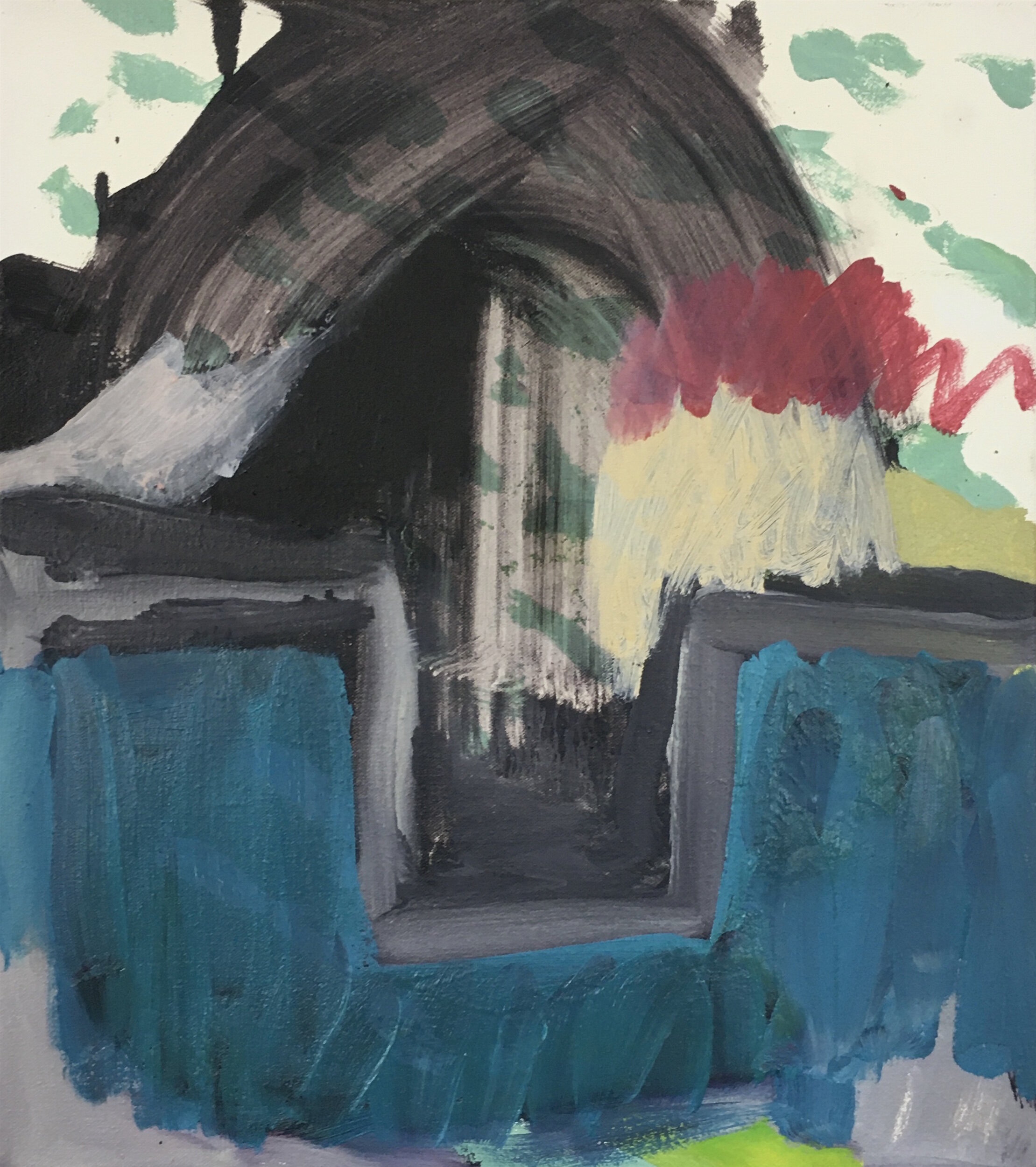 Trench, 45x40cms, Oil on canvas, 2016.